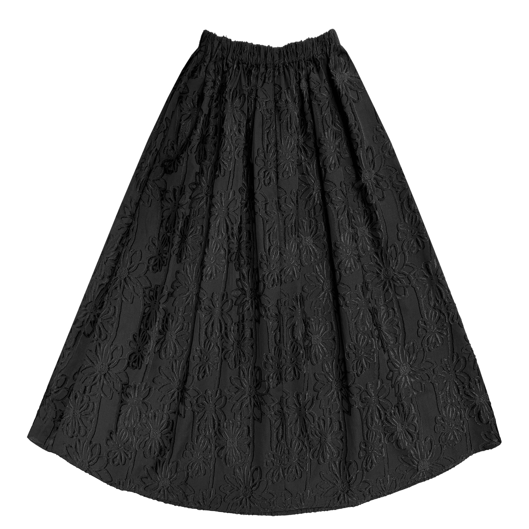 FULL SKIRT - BLACK FLOWER