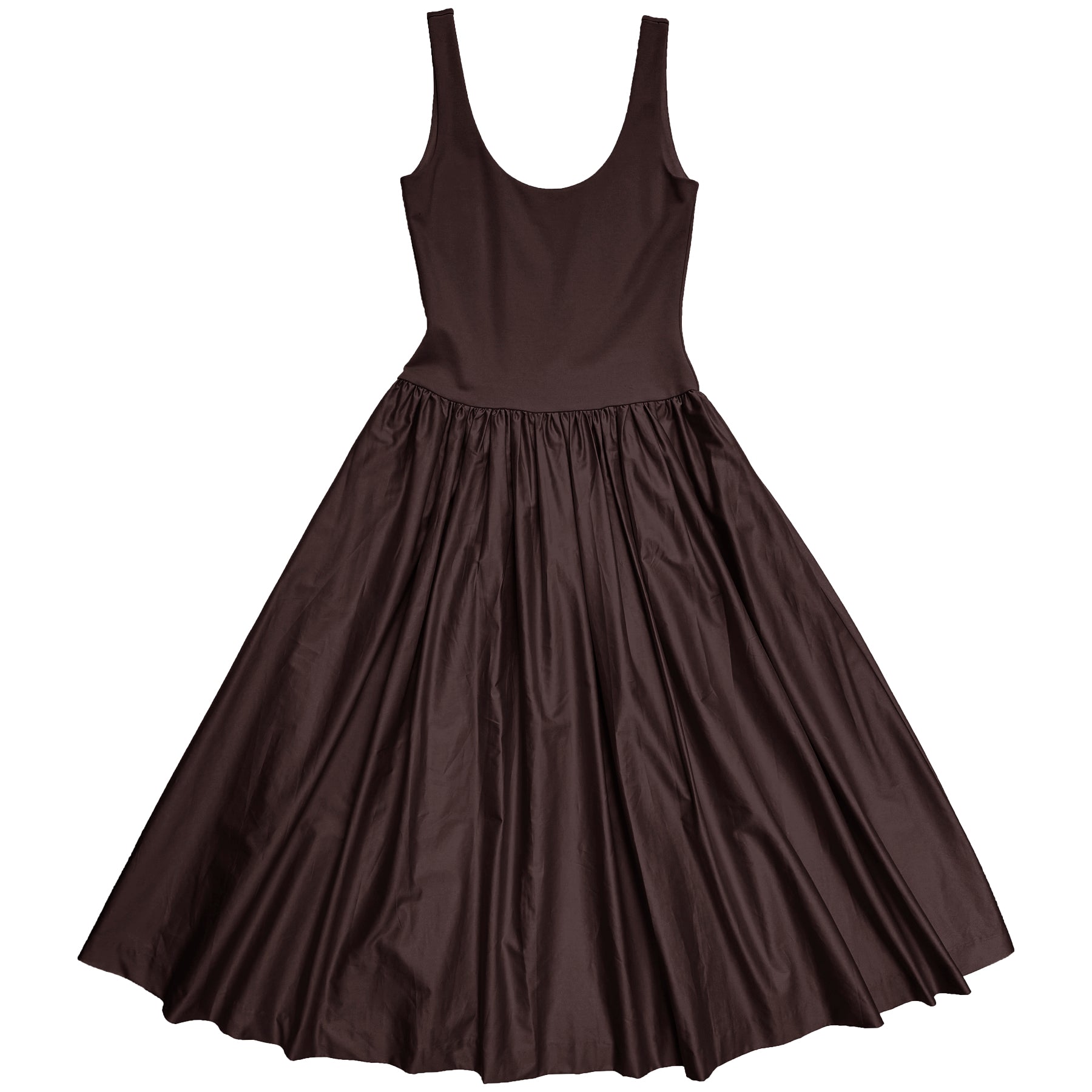 MIXED FABRIC DRESS