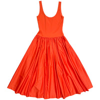 MIXED FABRIC DRESS - POPPY