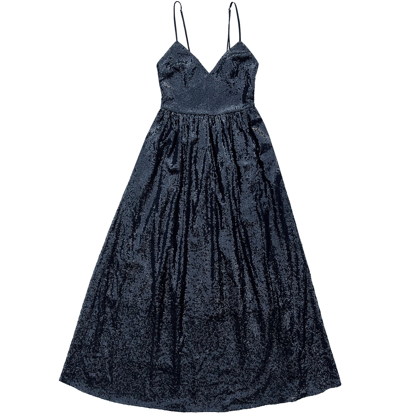 TIE BACK MAXI DRESS - BLACK SEQUINS