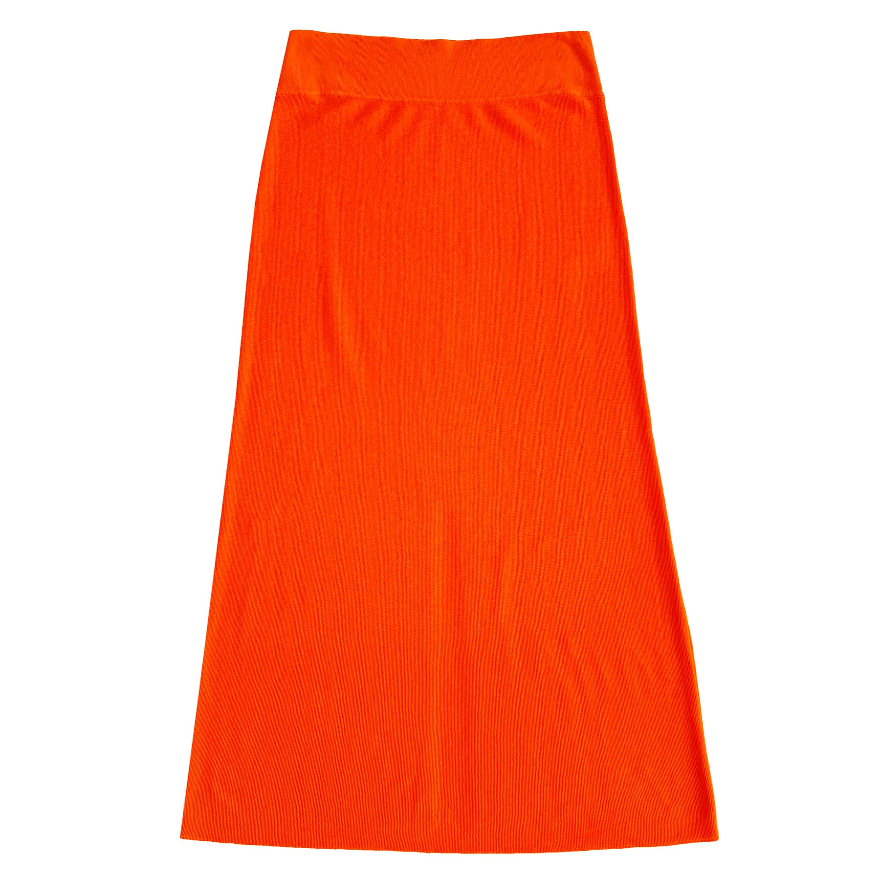 SPRING KNIT PENCIL MIDI SKIRT - POPPY