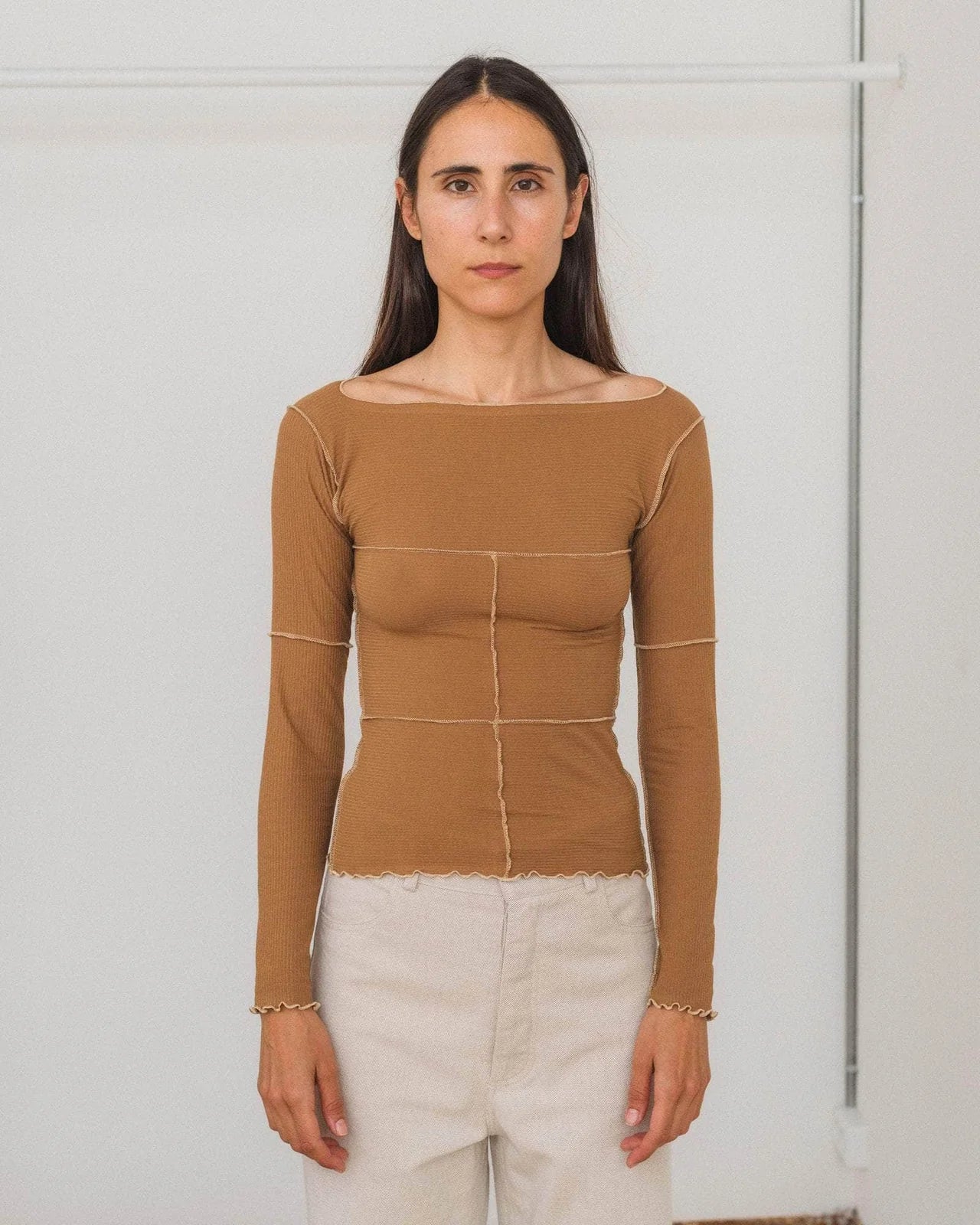 CINDER LONG SLEEVE TEE - ALAMILLO BROWN