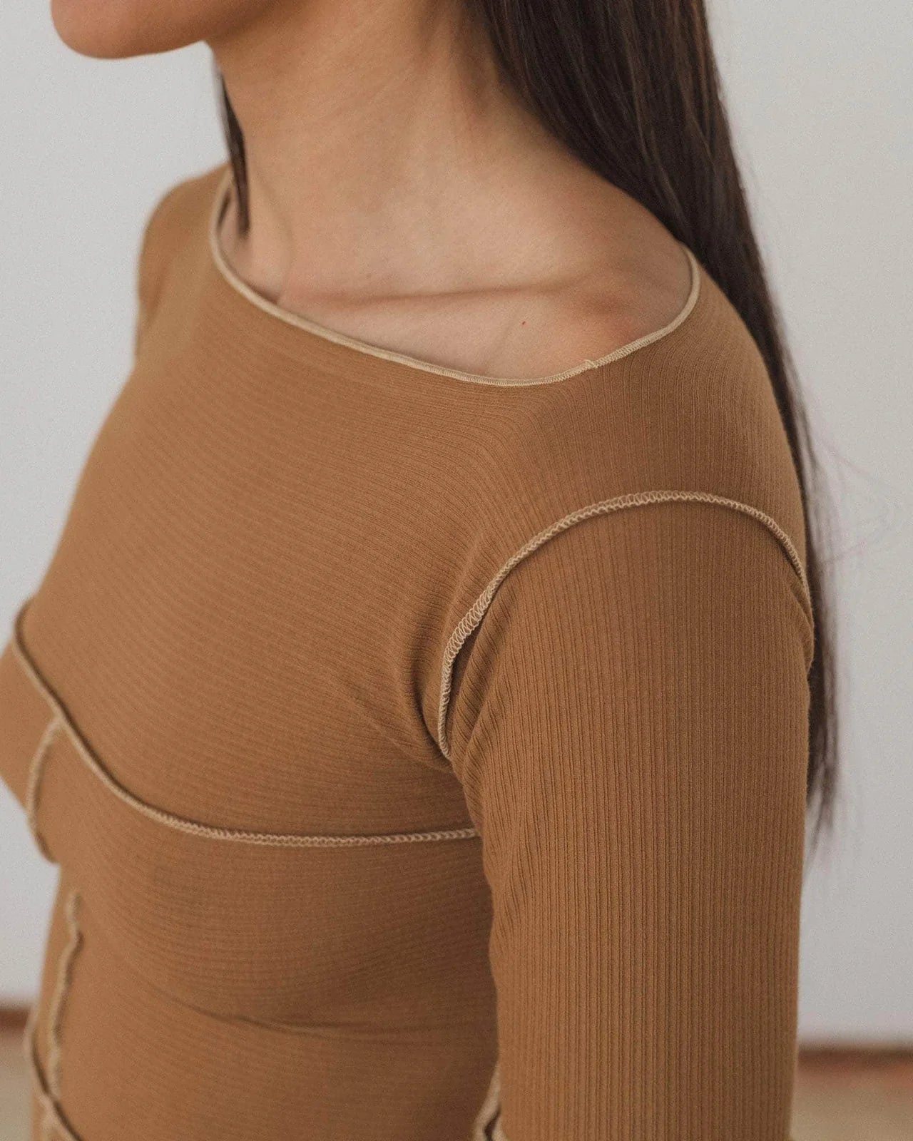 CINDER LONG SLEEVE TEE - ALAMILLO BROWN