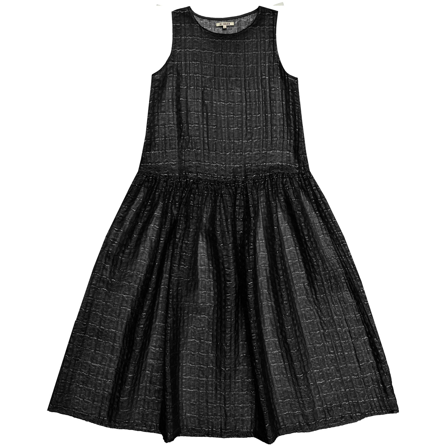 SAMPLE - DROP WAIST TANK DRESS - BLACK