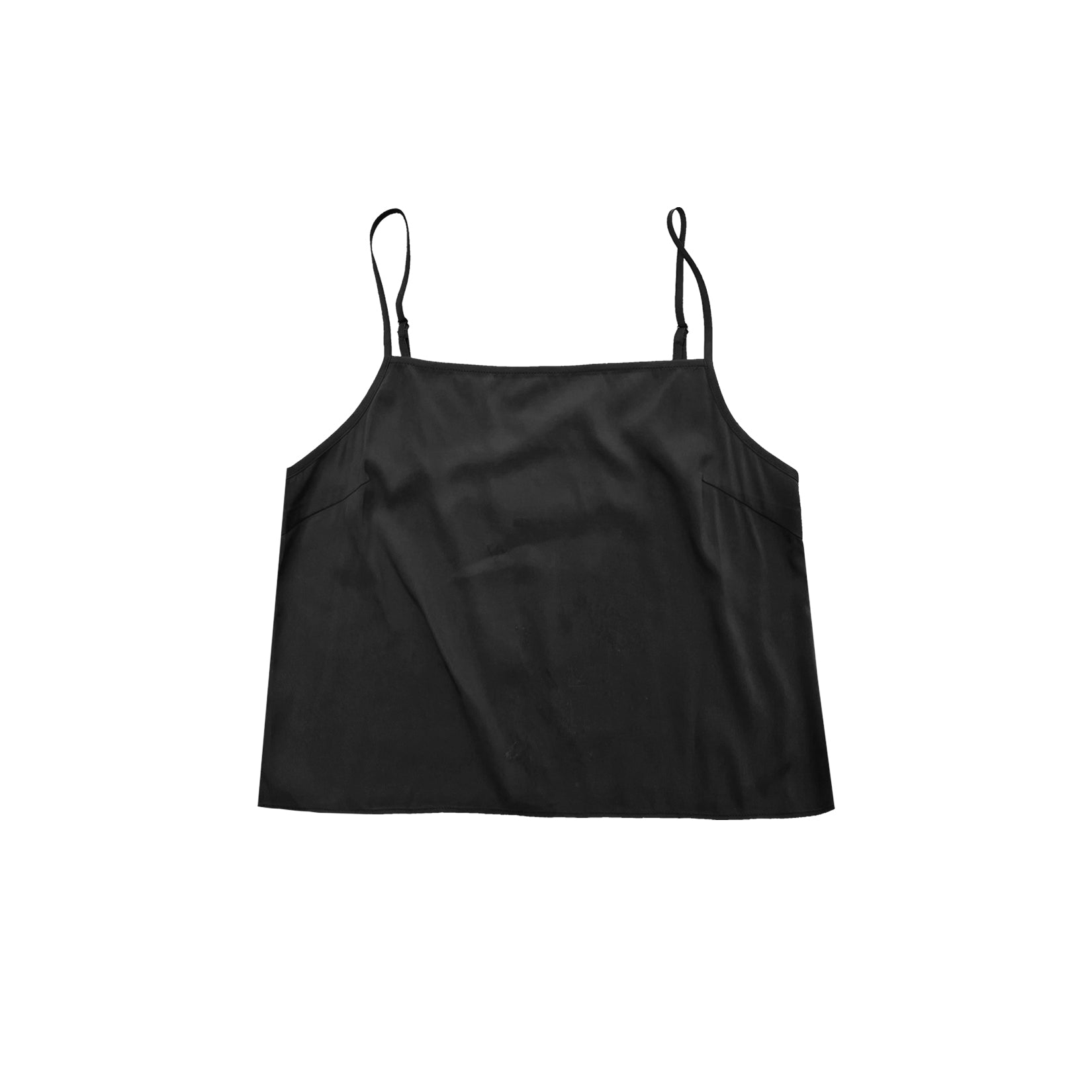 CUPRO SLIP TOP - BLACK