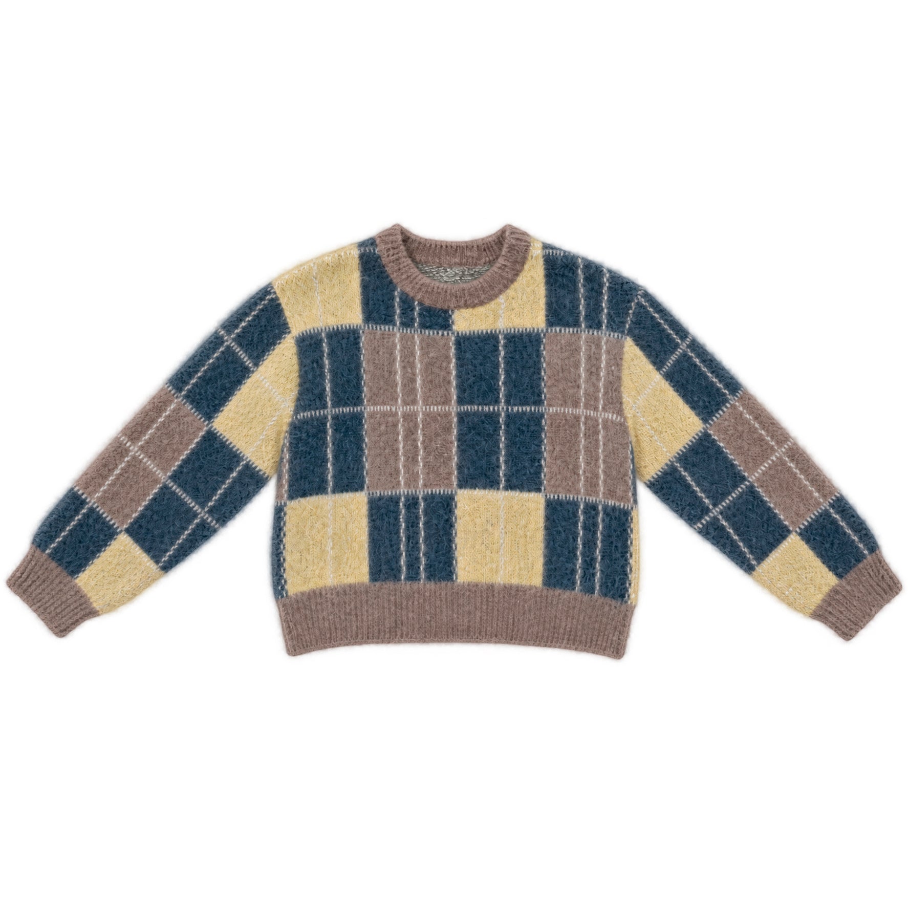 BOXY PLAID PULLOVER