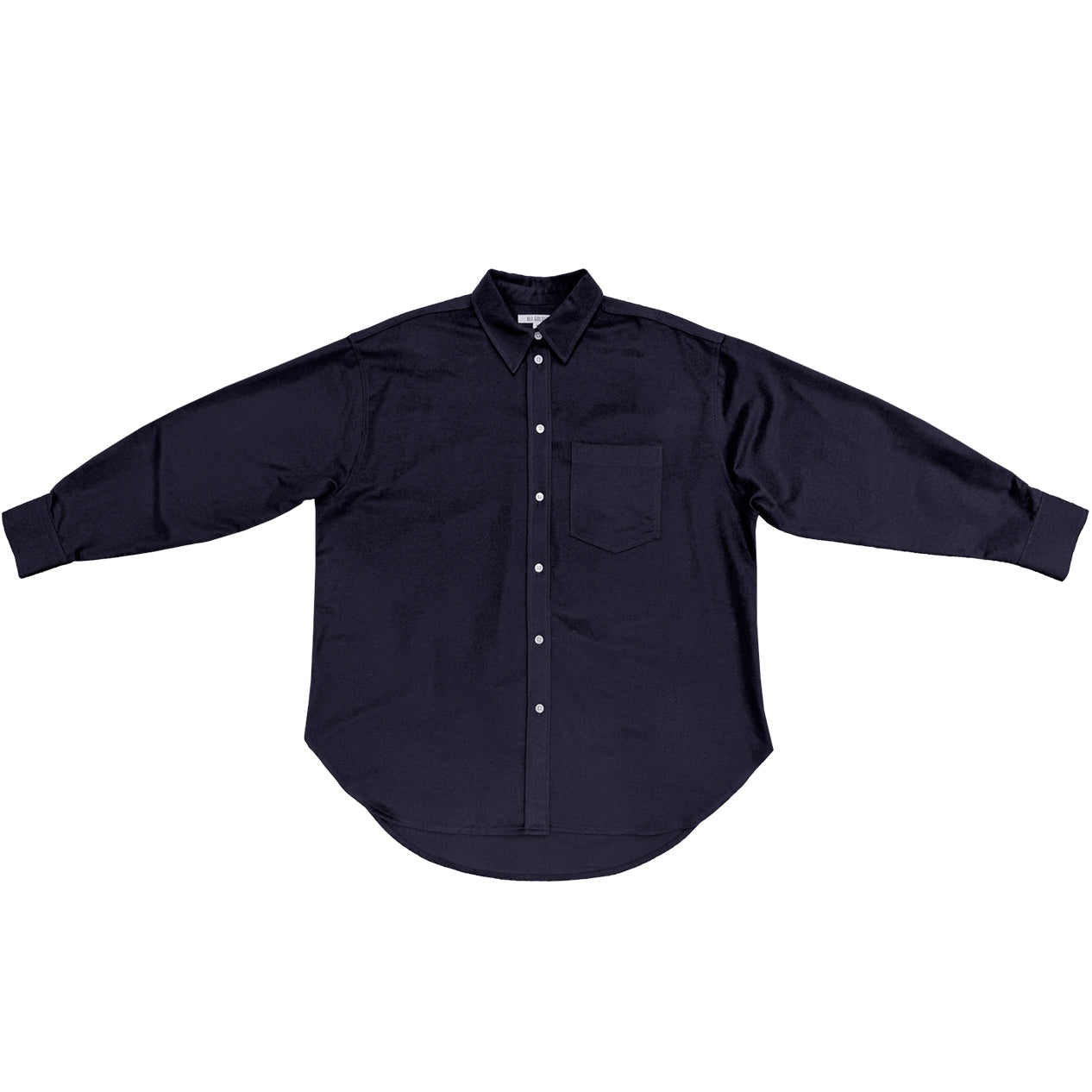 BUTTON DOWN OVERSIZED SHIRT - NAVY