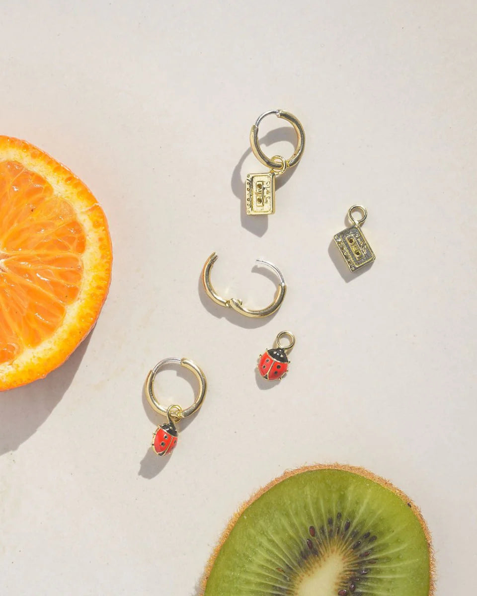 CHARM HOOP - STERLING SILVER