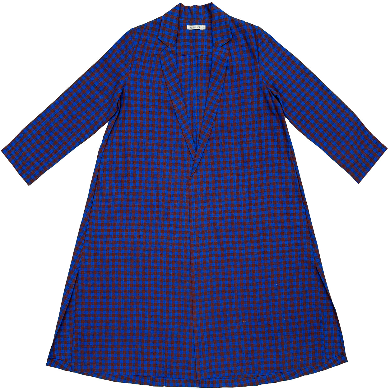 NOTCH JACKET - RUST/COBALT GINGHAM
