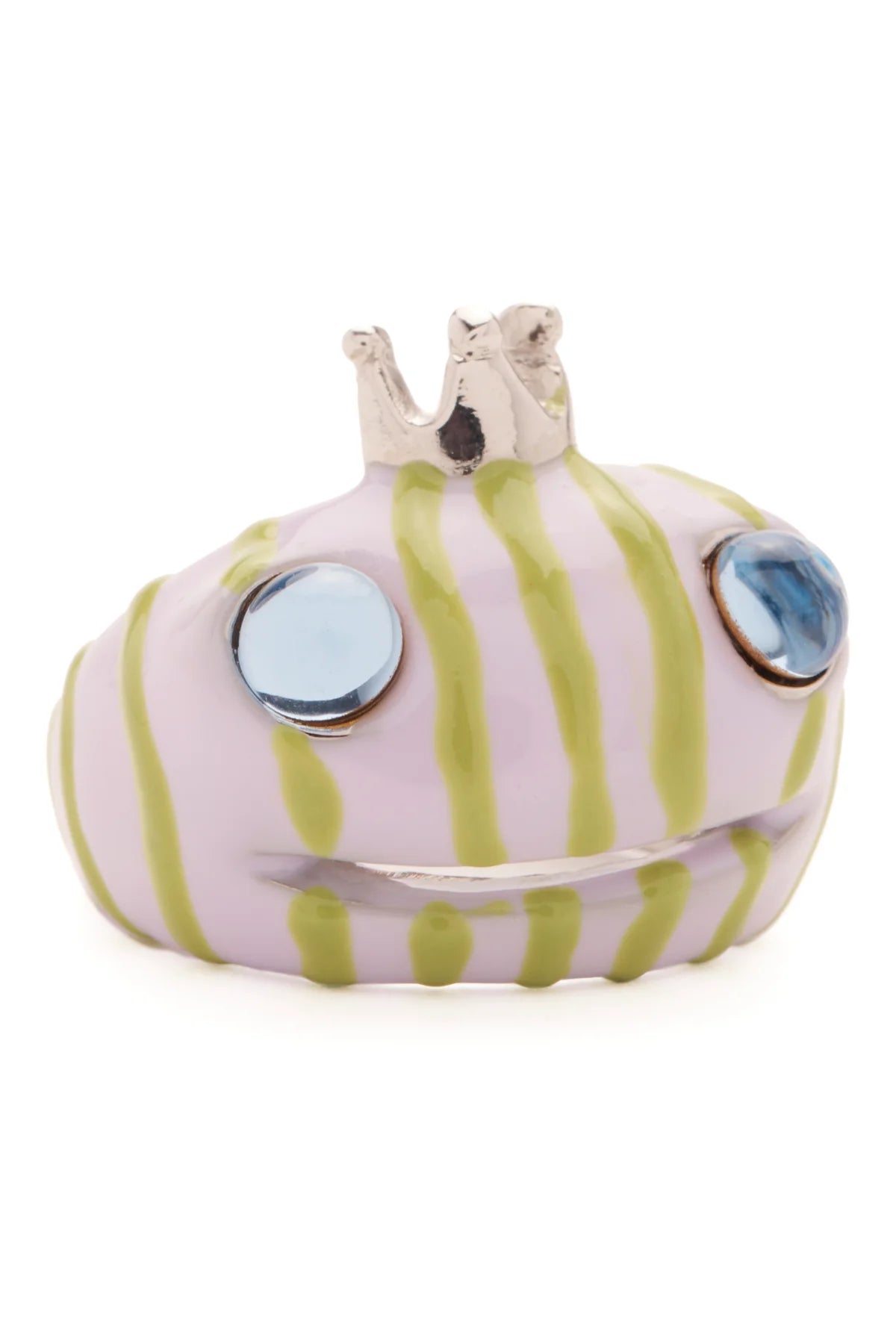 FROG PRINCE RING - LILAC GREEN STRIPE