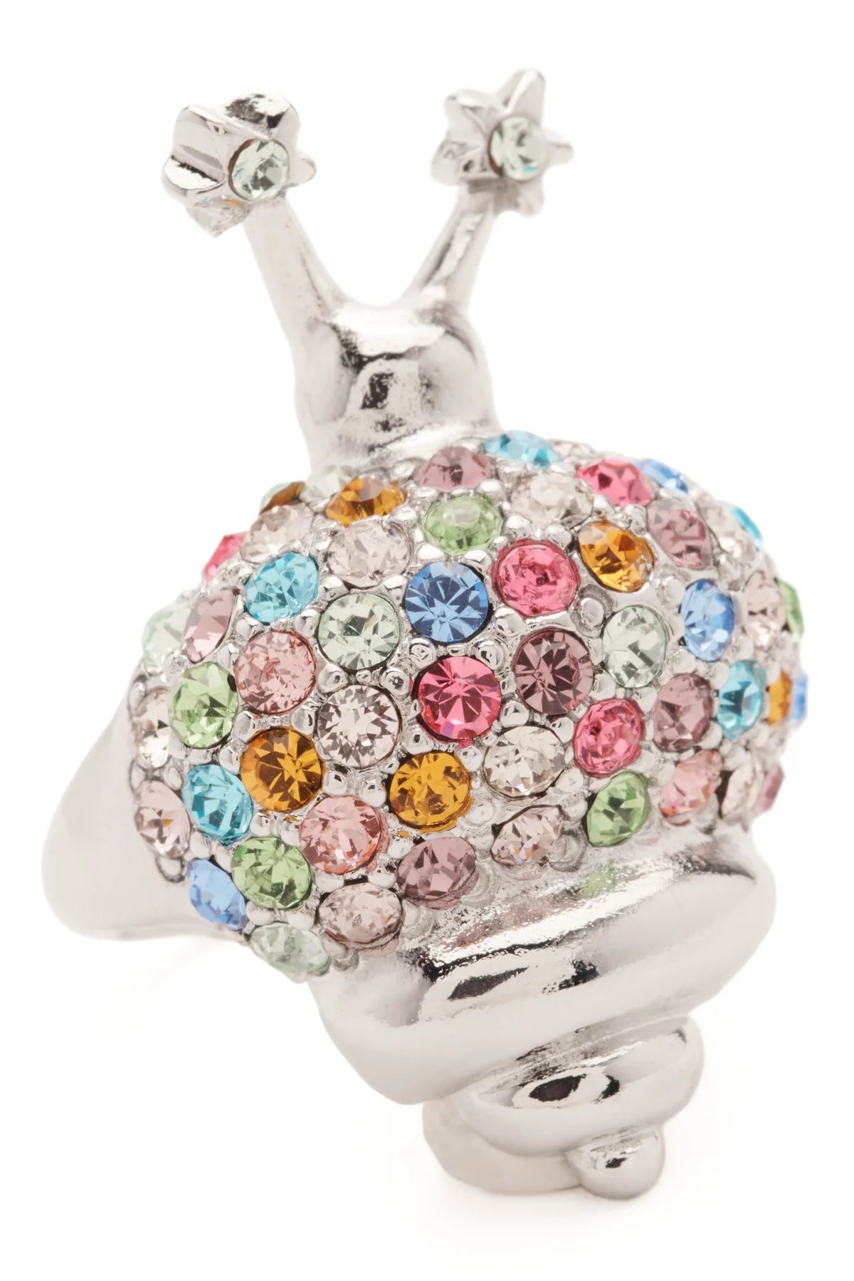 SNAIL RING - SILVER PASTEL