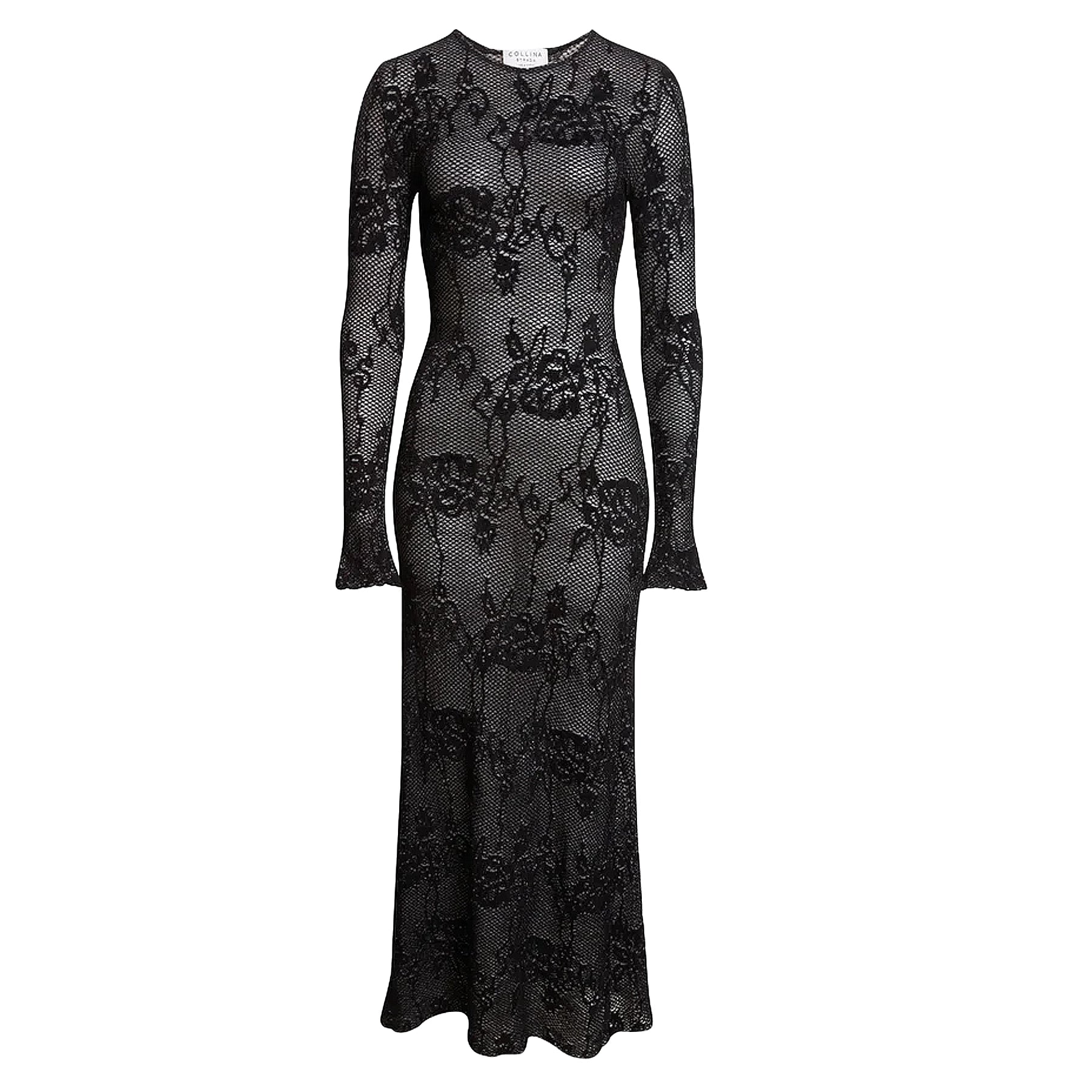 YURI DRESS - BLACK KNIT LACE