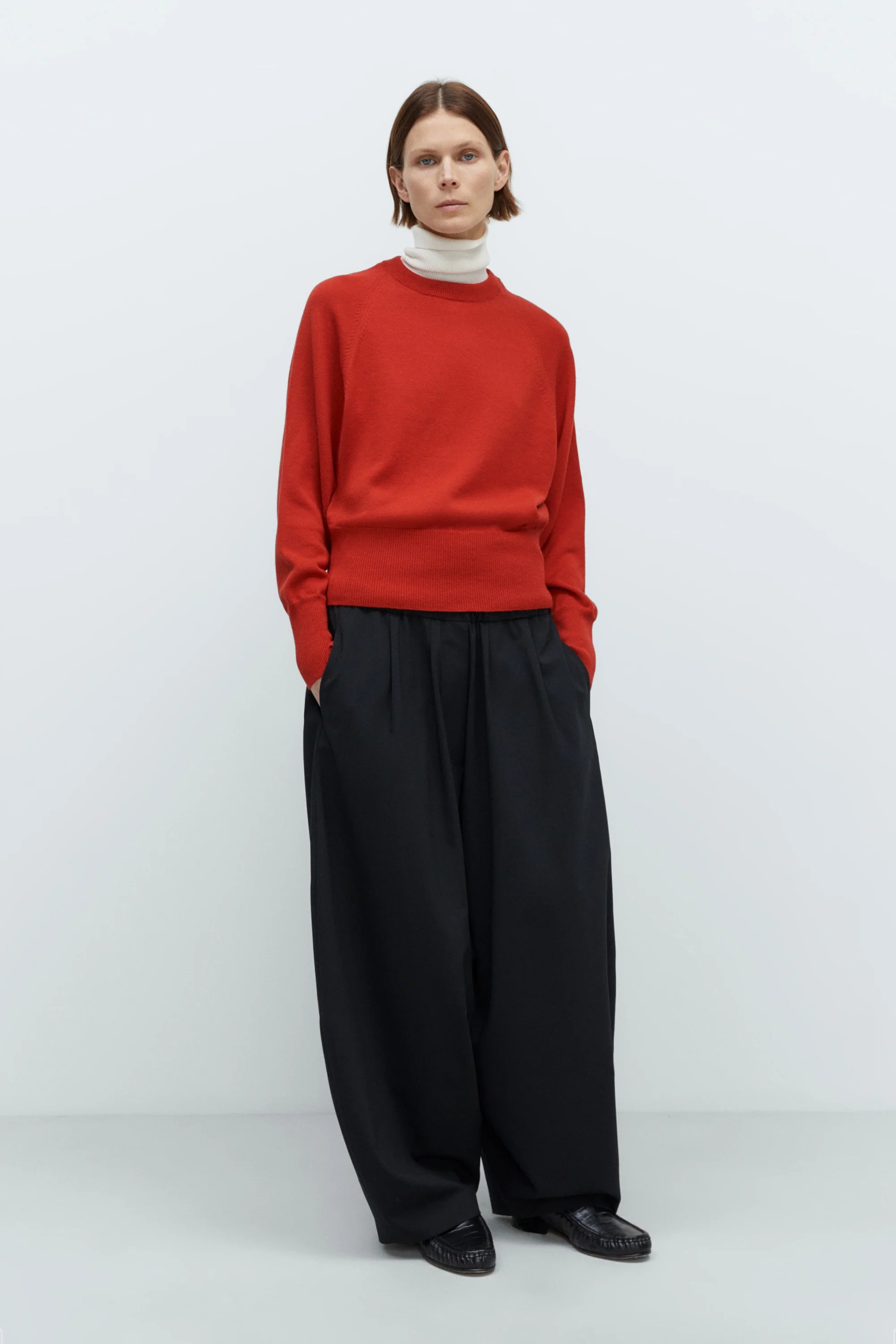 MERINO WOOL SWEATER - RED