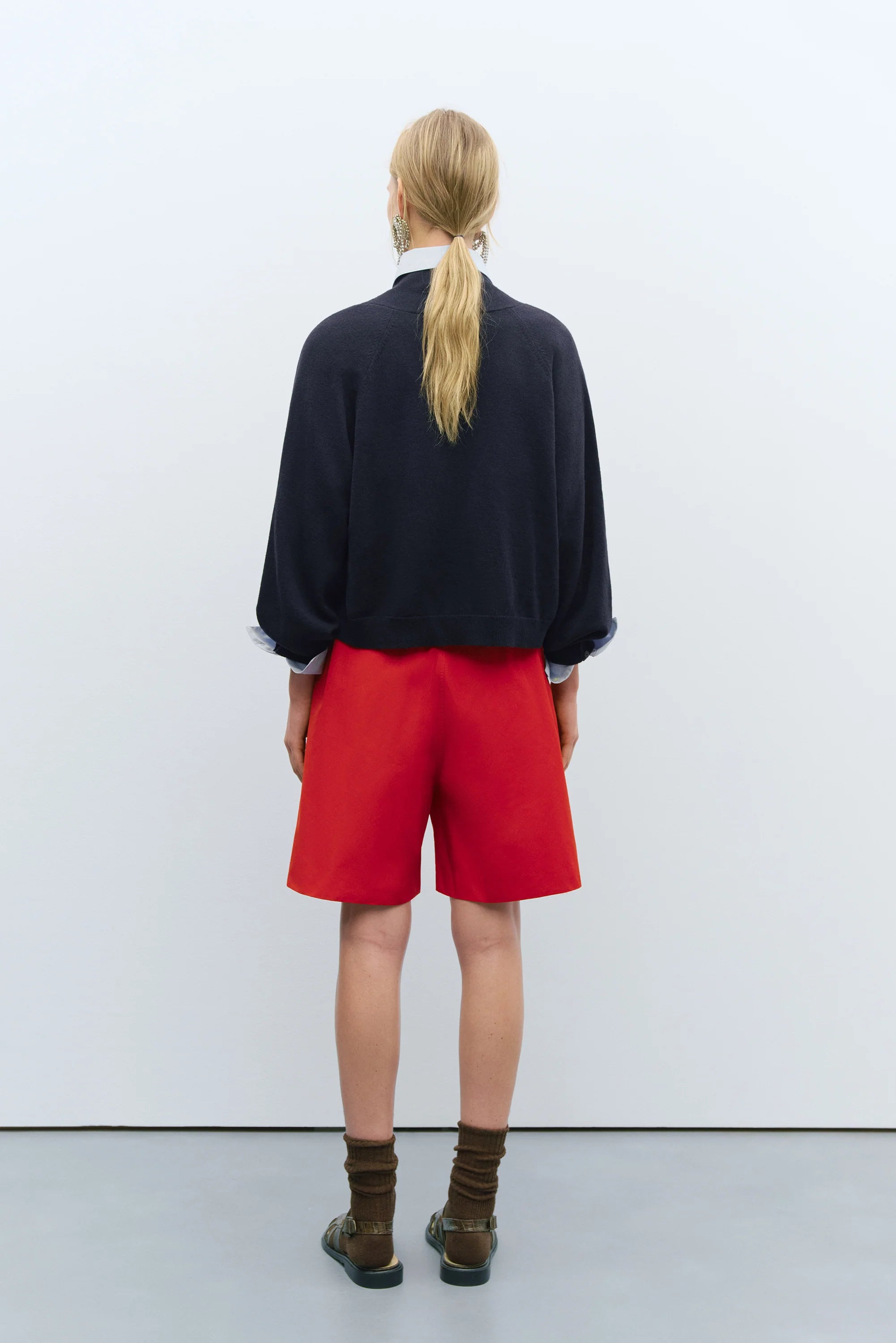 MERINO WOOL CARDIGAN - NAVY