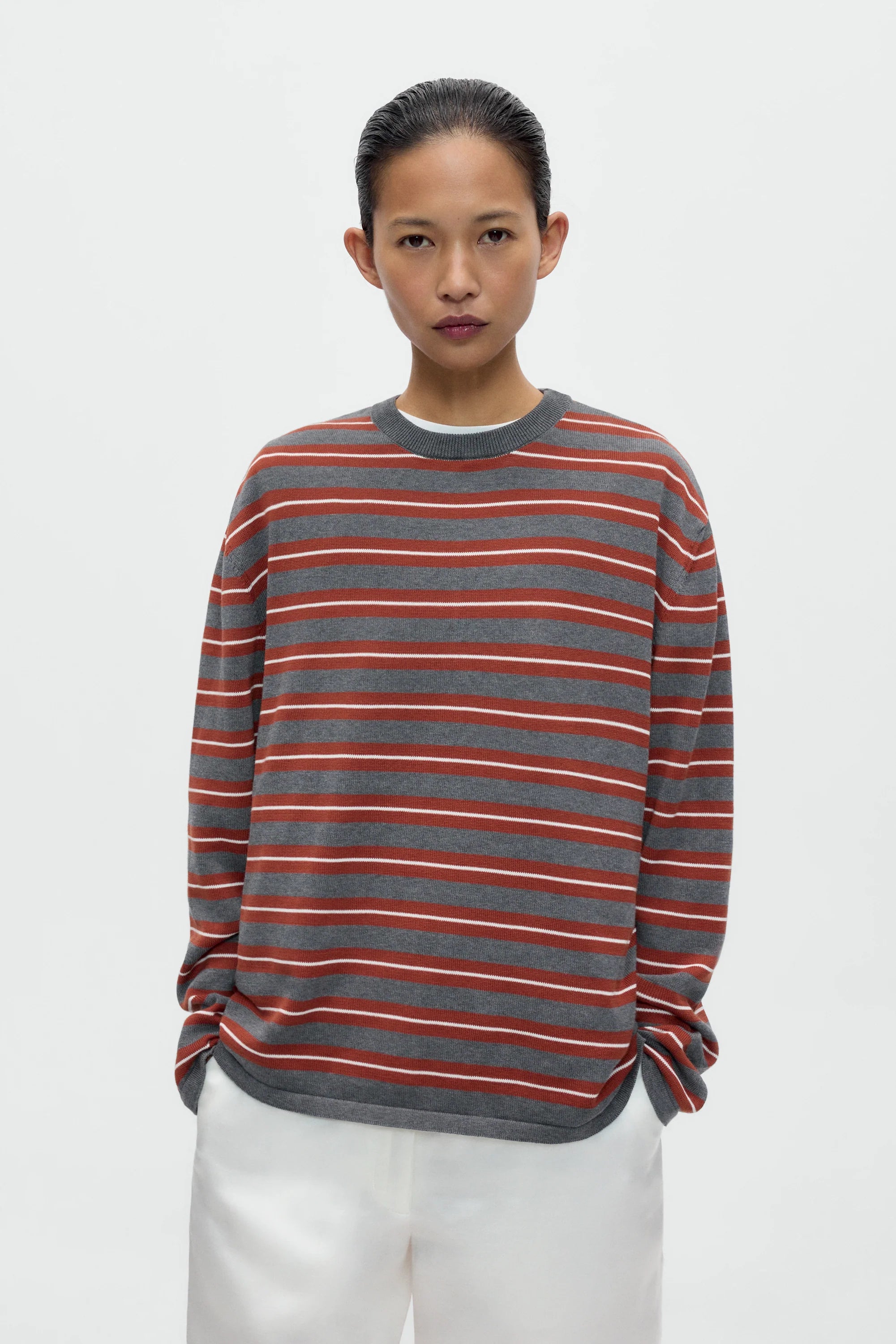 ORGANIC COTTON STRIPED LONG-SLEEVE TEE