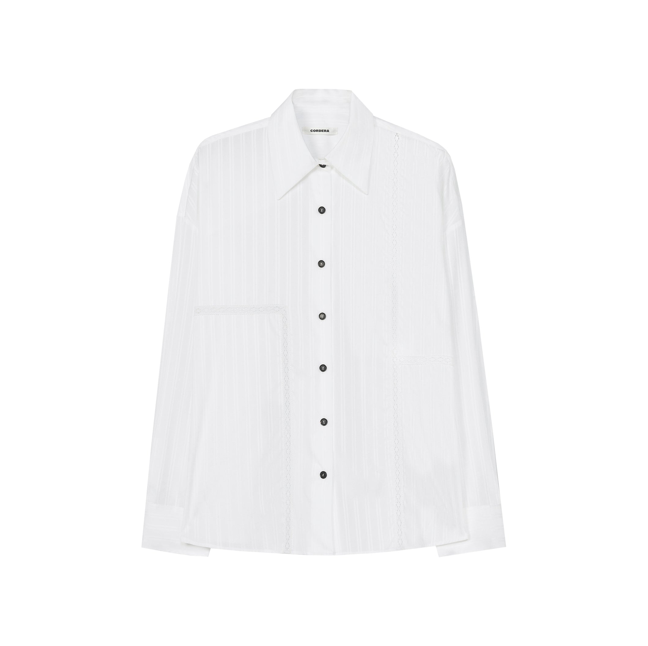 OVERSIZED LACE SHIRT - WHITE