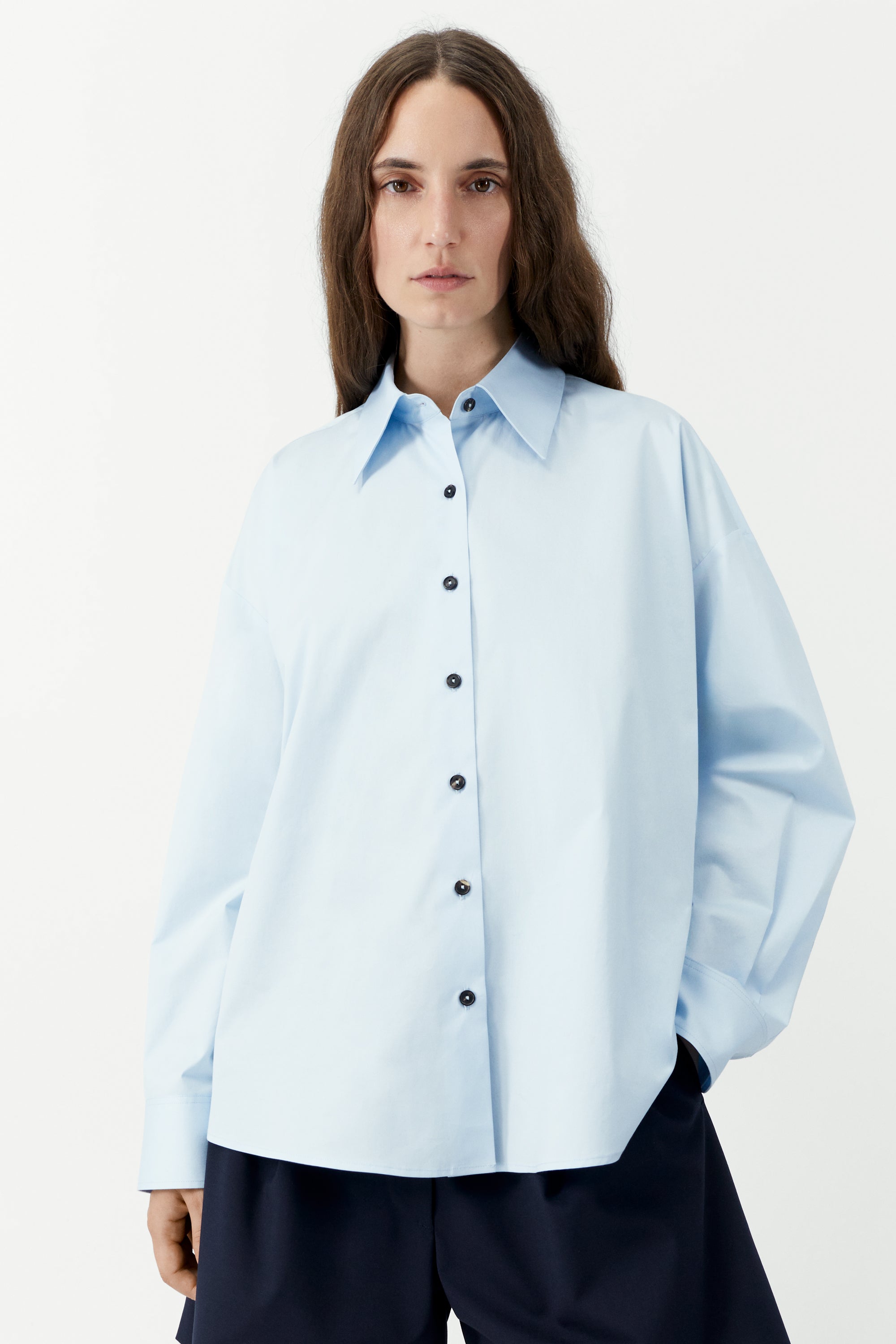 OVERSIZED SHIRT - LIGHT BLUE