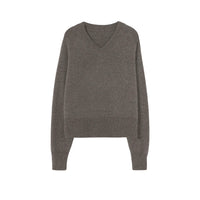 CASHMERE V-NECK SWEATER - TAUPE