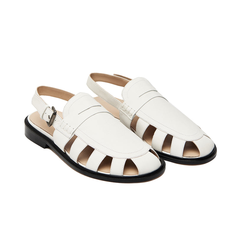 SLINGBACK LOAFER - WHITE
