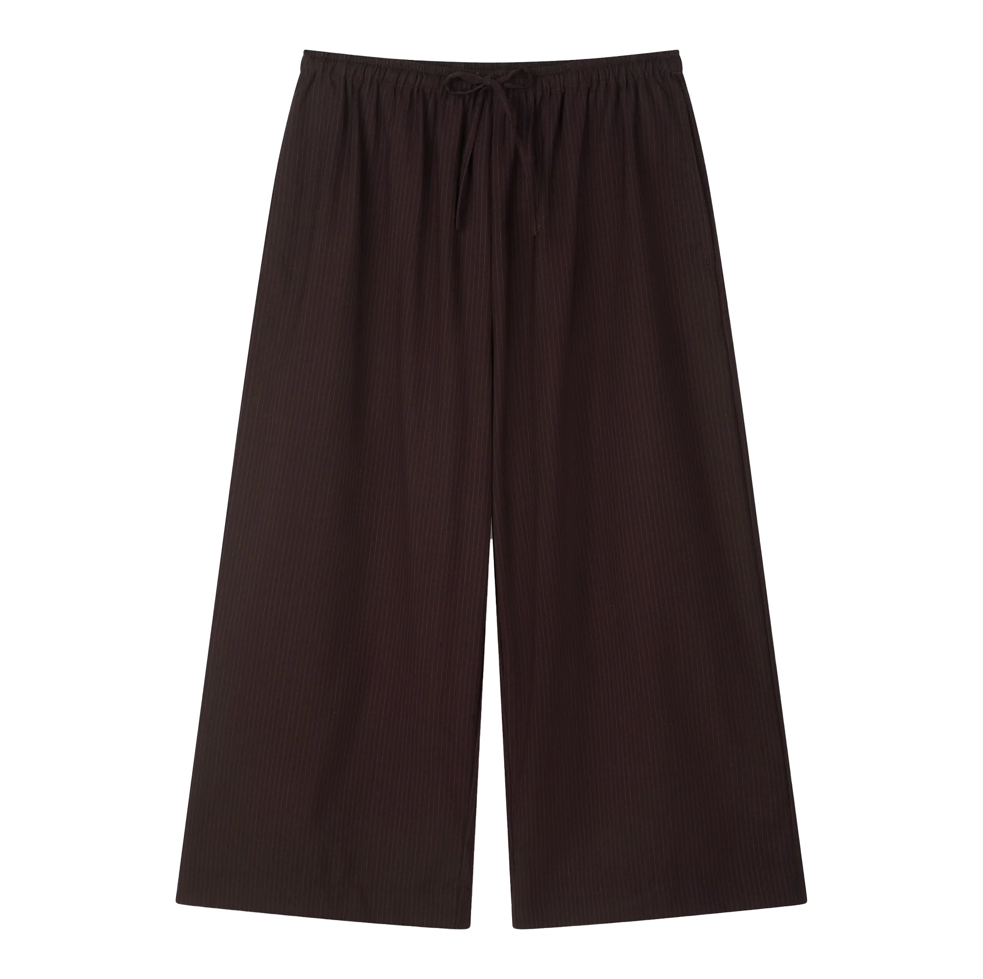 DRAWCORD CULOTTE - BURGUNDY BROWN STRIPE