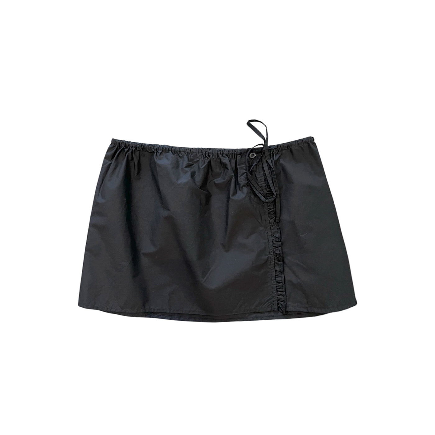 RUFFLE MINI SKIRT- BLACK