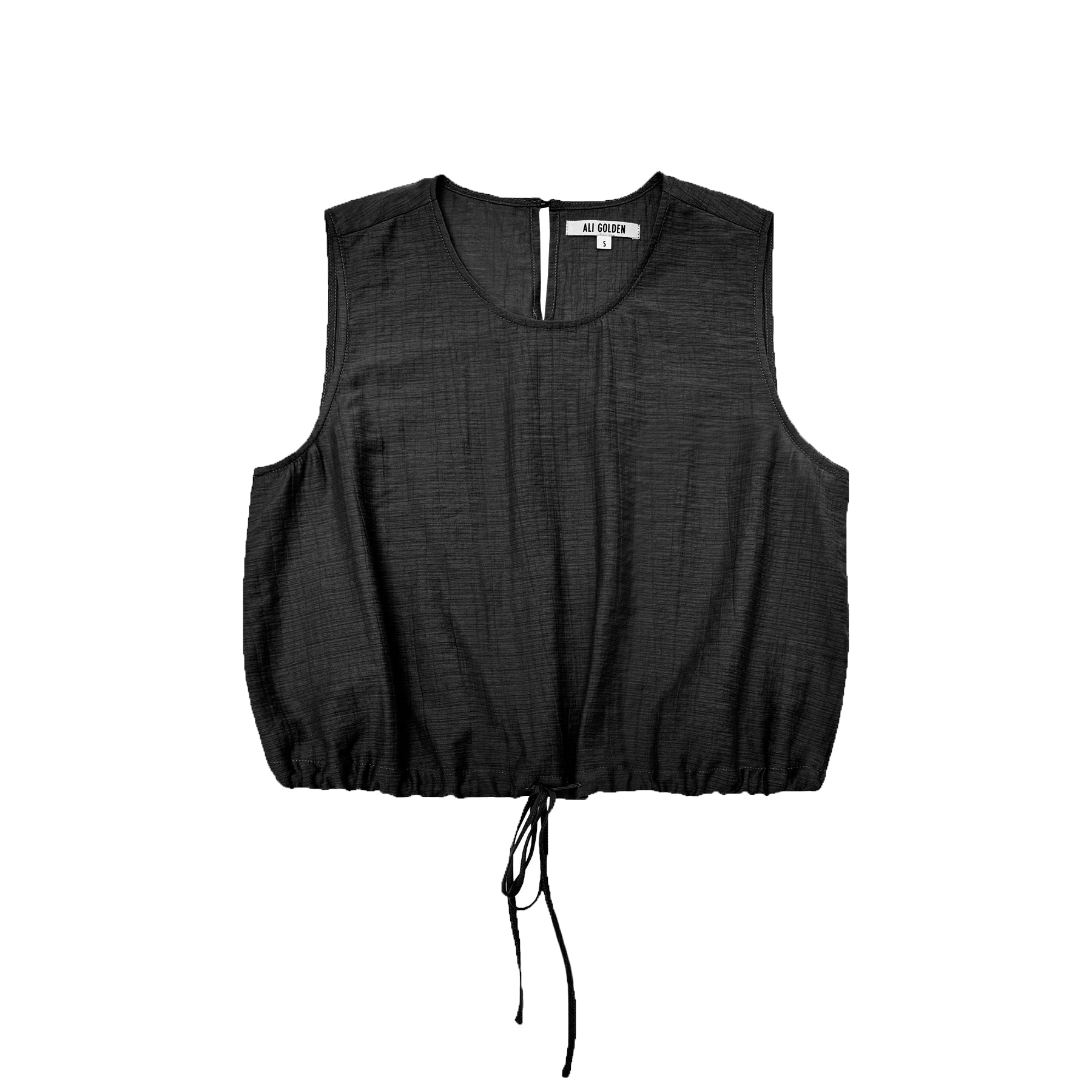 DRAWSTRING TANK - BLACK