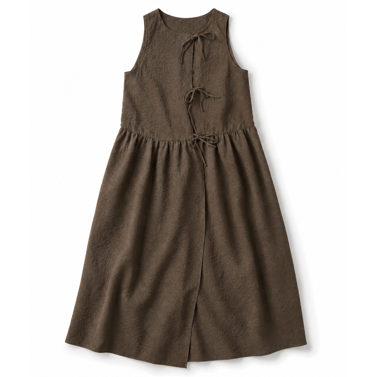 ANOUK BOW DRESS - BROWN