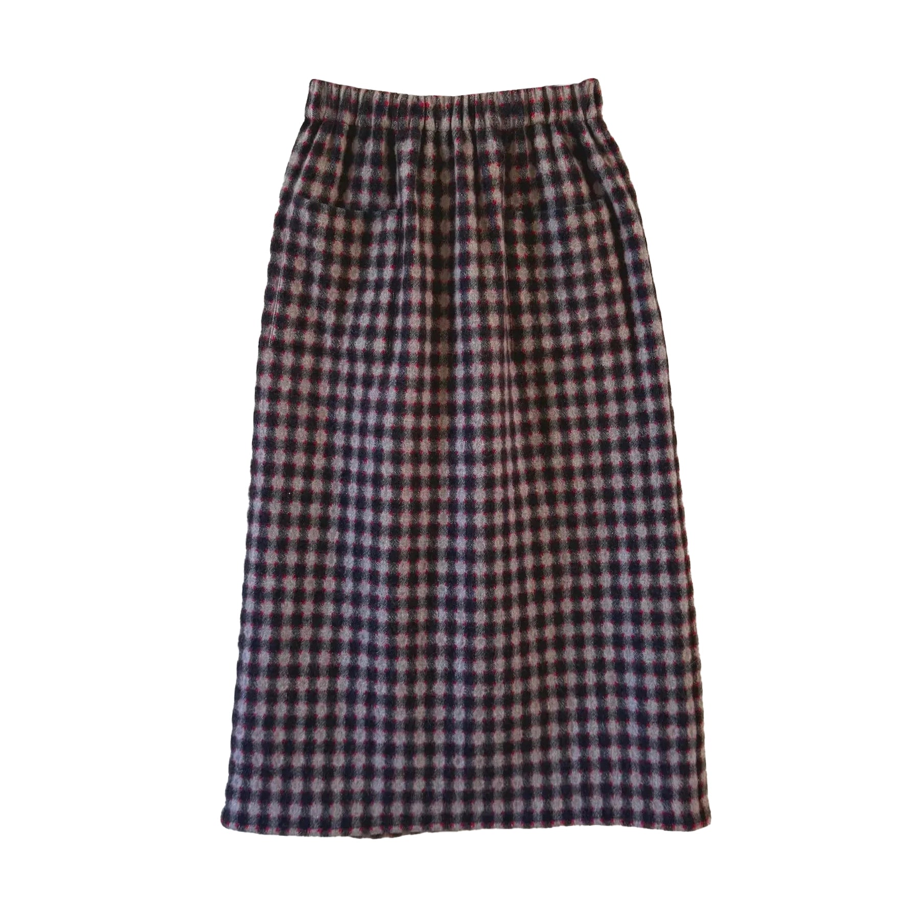 GOOI SKIRT - BURGUNDY CHECK