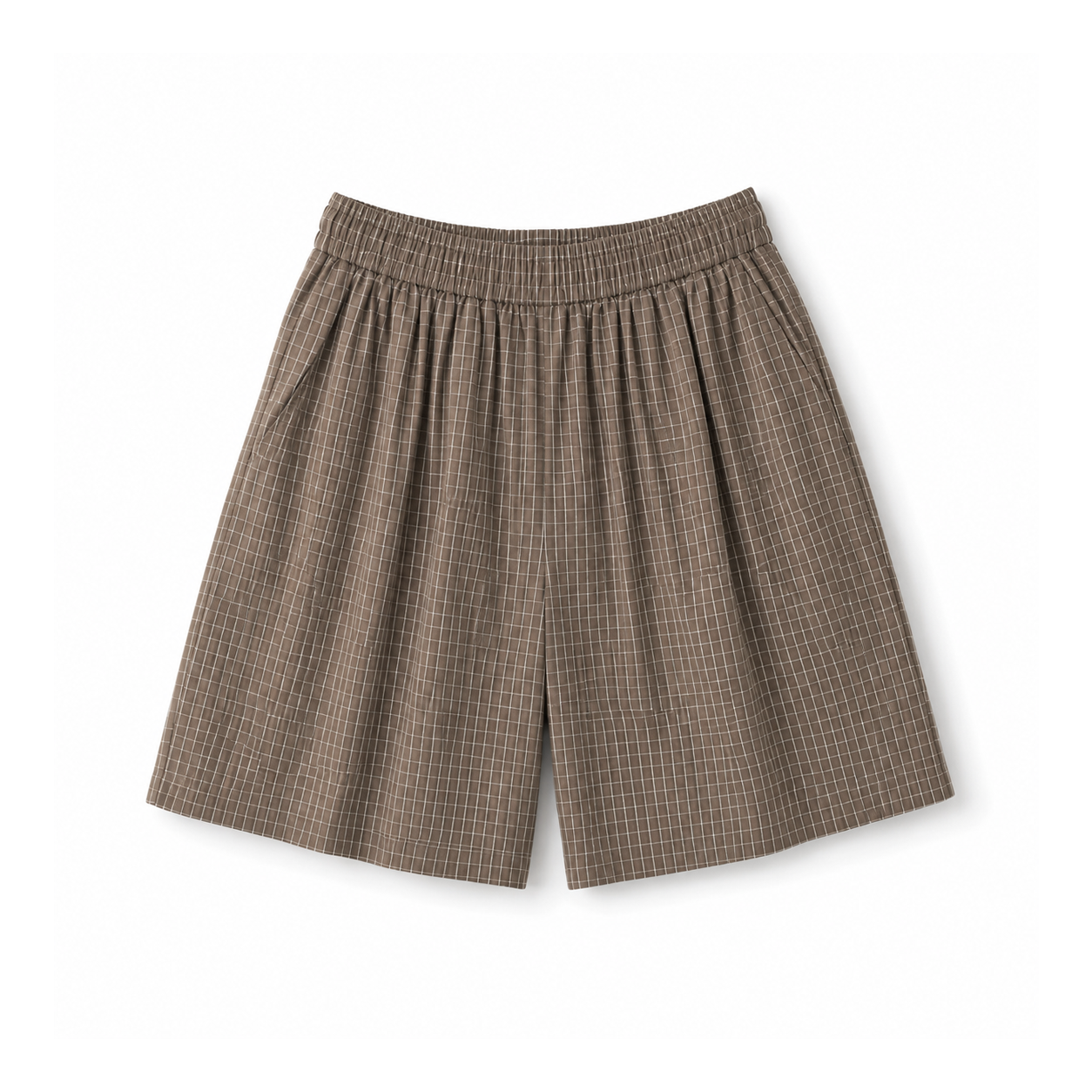 LUCY SHORTS - BROWN CHECK