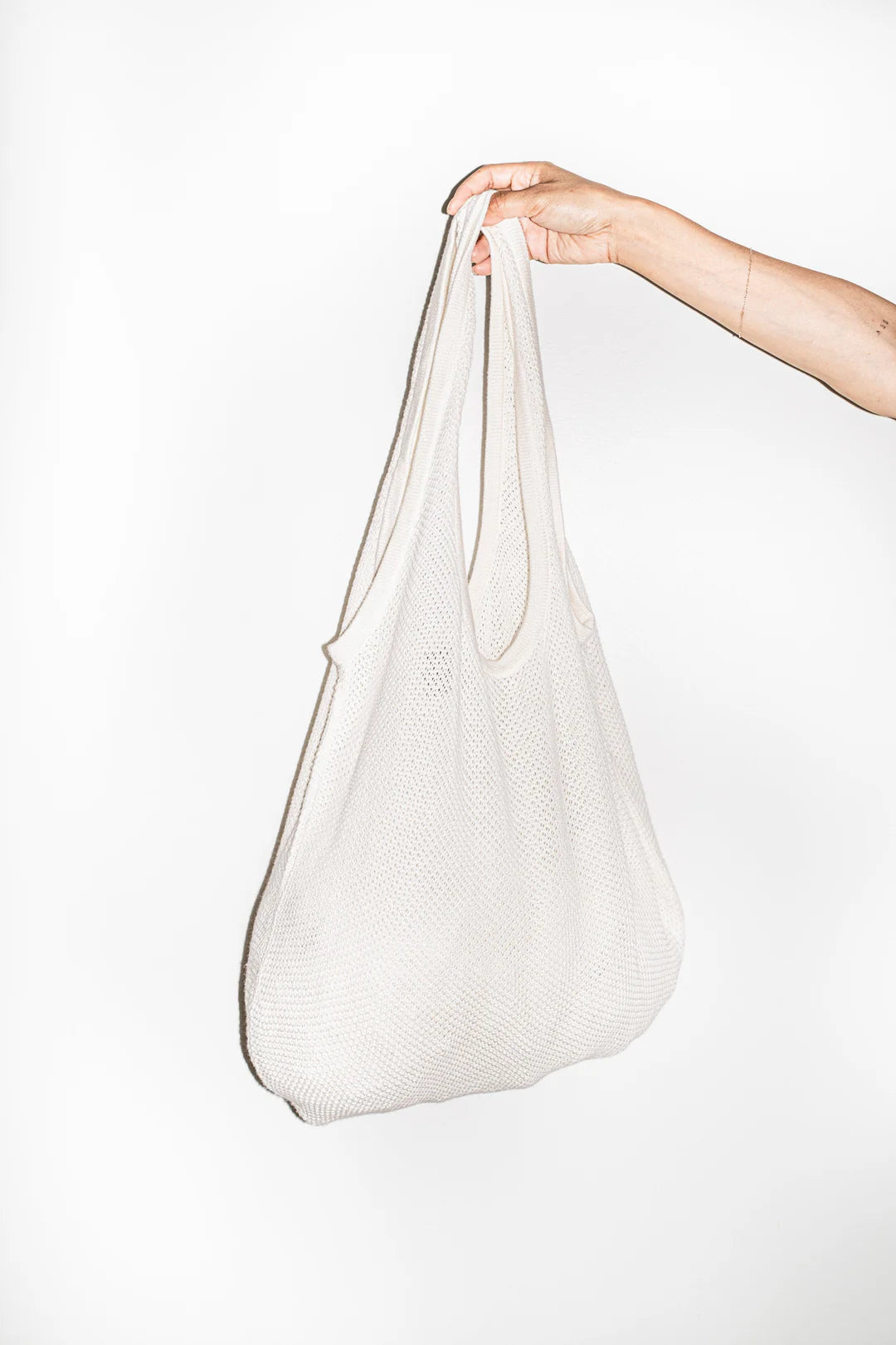 ROBBY KNIT TOTE - CREAM