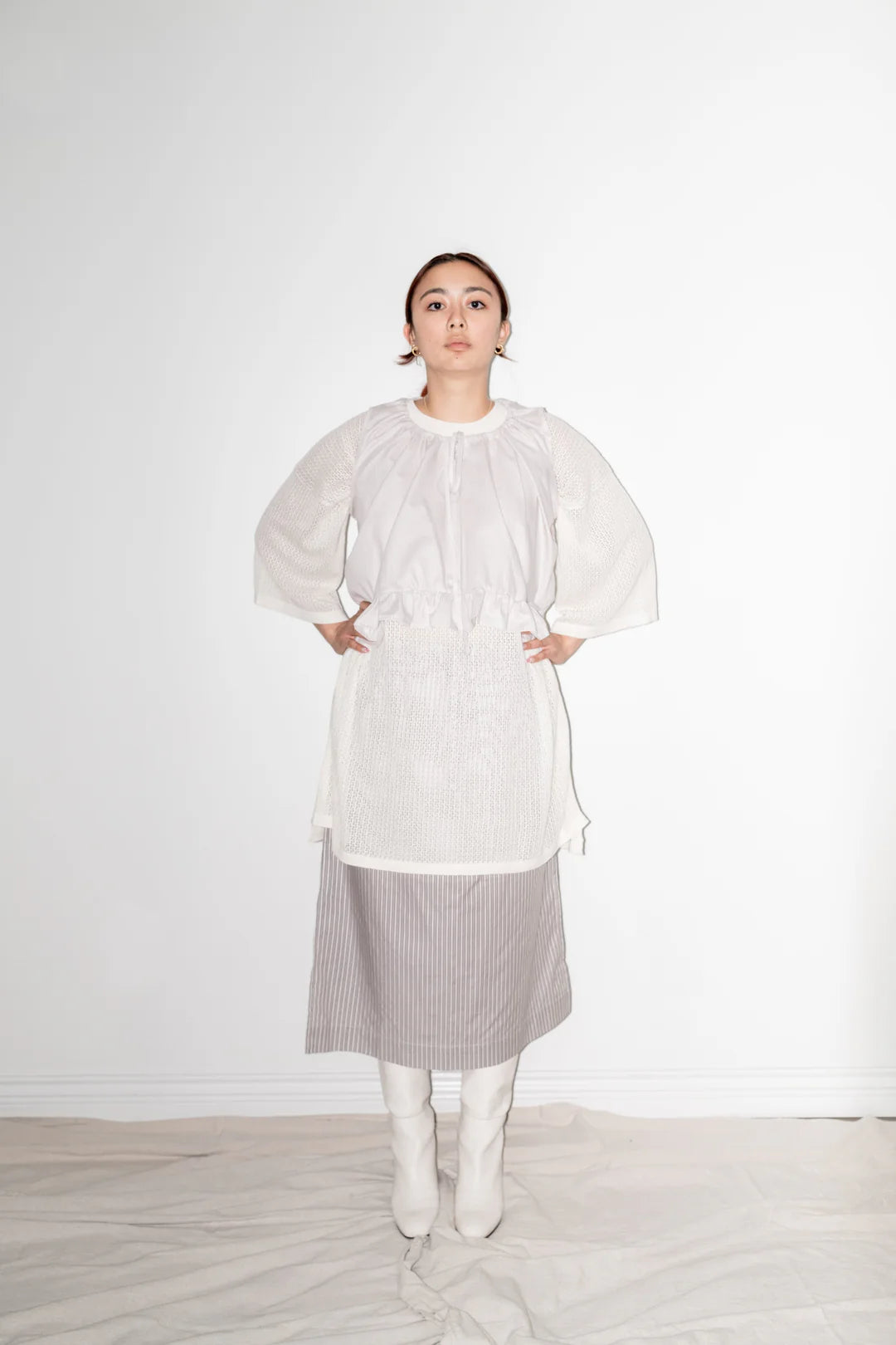 CRUZ SKIRT - BROWN + MULTI STRIPE