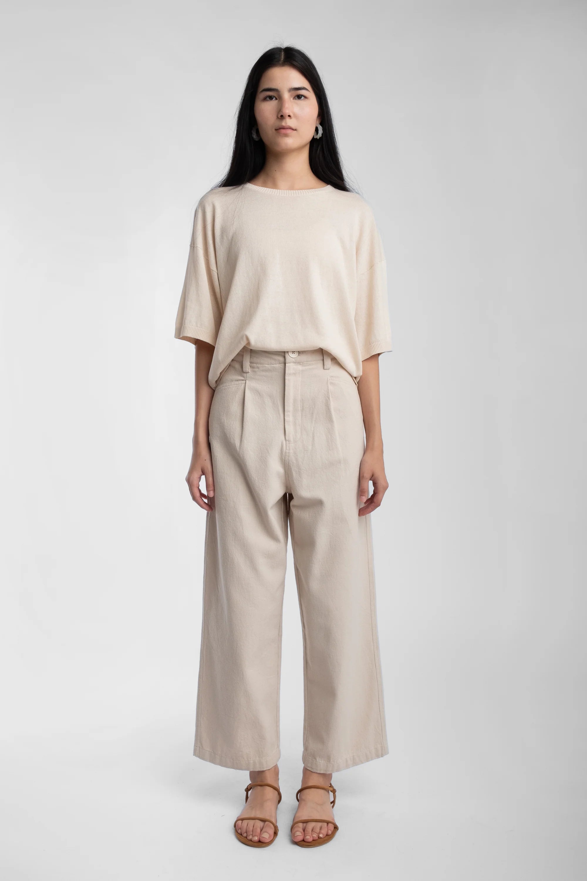 EXTRA FINE KNIT TEE - CREAM