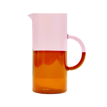 TWO TONE PITCHER - PINK & AMBER