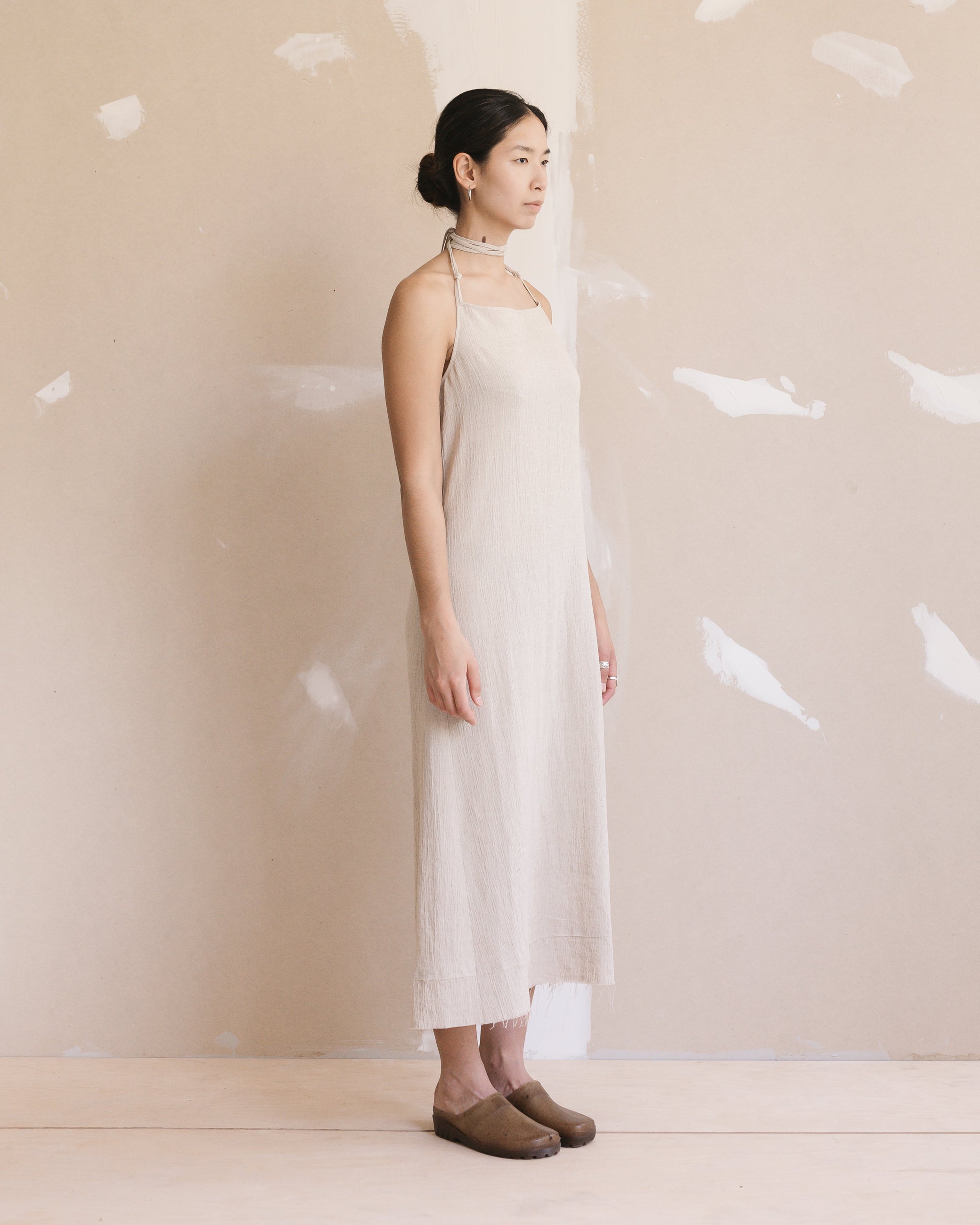 SPAGHETTI DRESS - ECRU