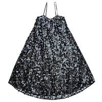 FULL HEM DRESS - BLACK FLOWER SEQUINS