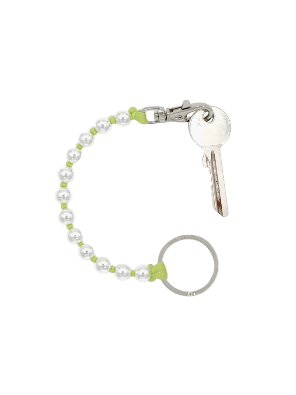 PERLEN KEY HOLDER SHORT - SILVER/LIME