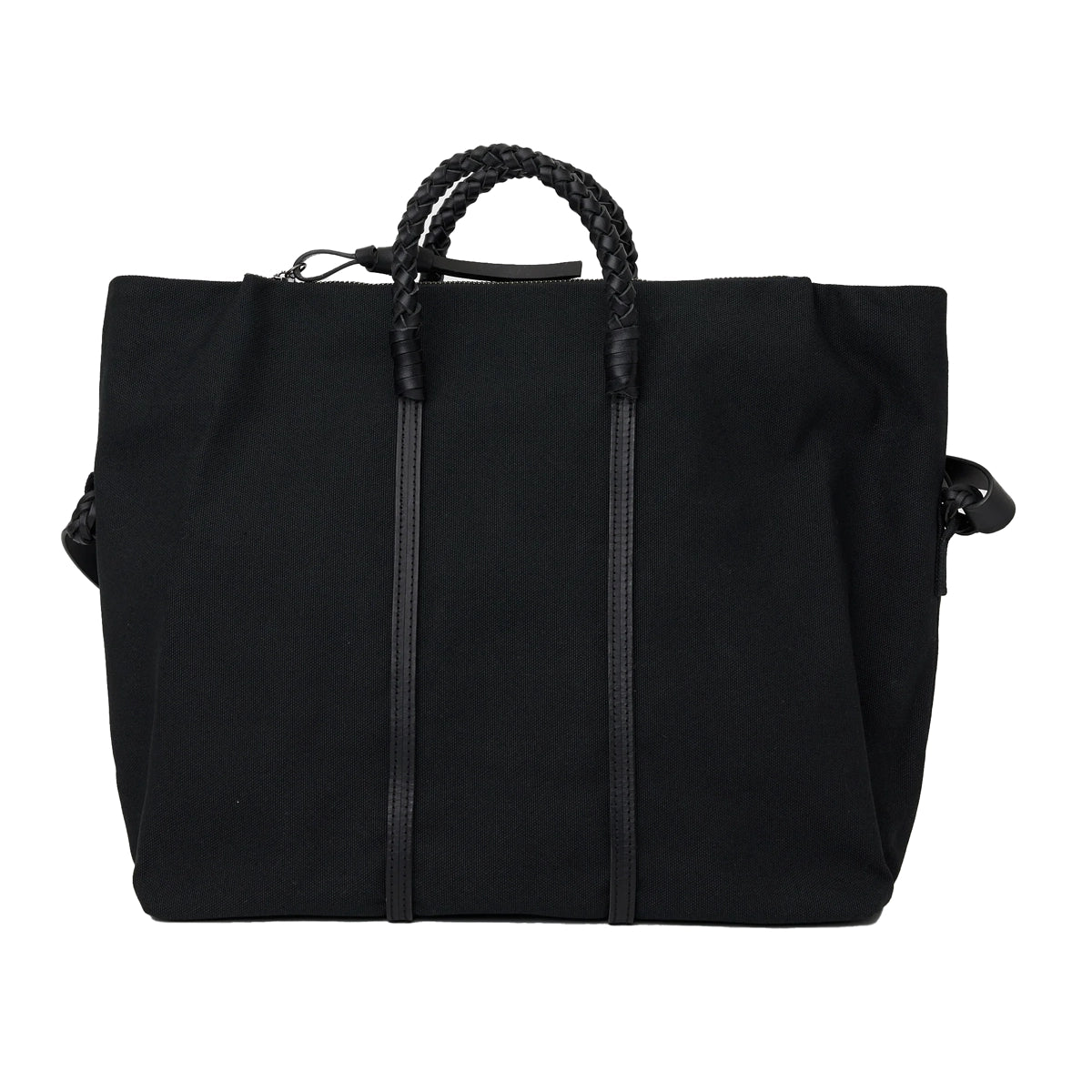 WOVEN DUFFLE BAG - ALL BLACK