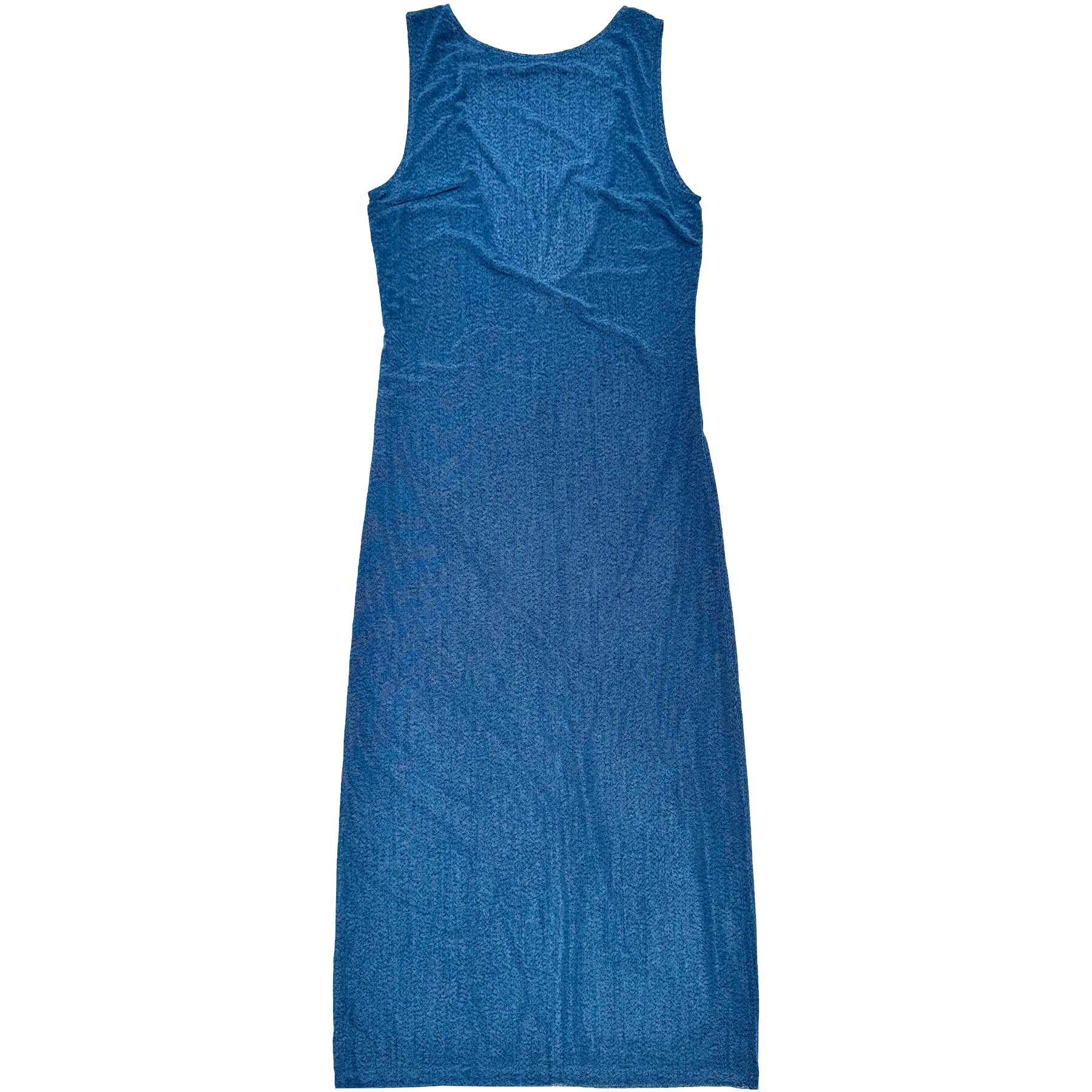 LOW BACK COLUMN DRESS - BLUE LOW BACK COLUMN DRESS - BLUE