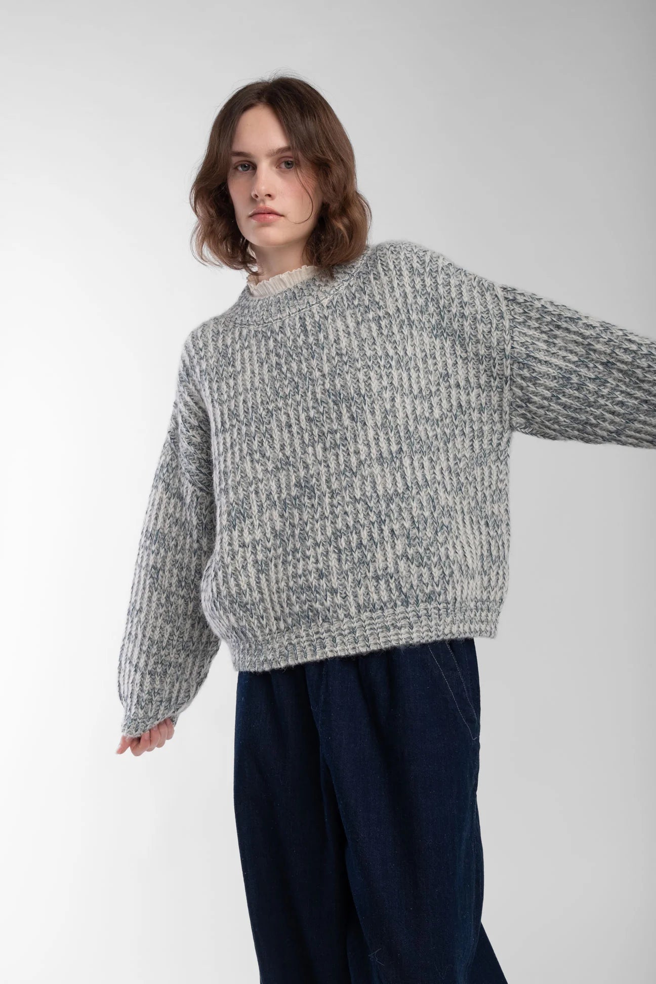 MARCEL PULLOVER - MIX BLUE