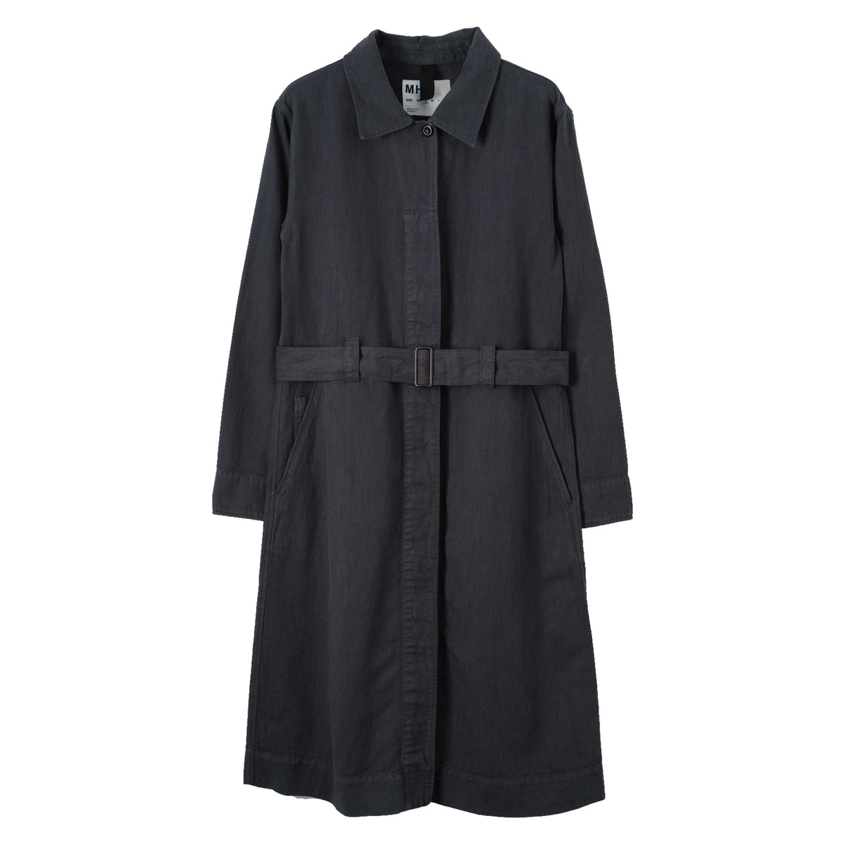 OVERALL DRESS - COTTON LINEN TWILL - NAVY