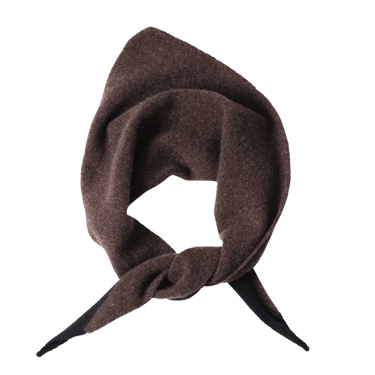 TIPPED SCOUT SCARF LAMBSWOOL - CHOCOLATE/BLACK
