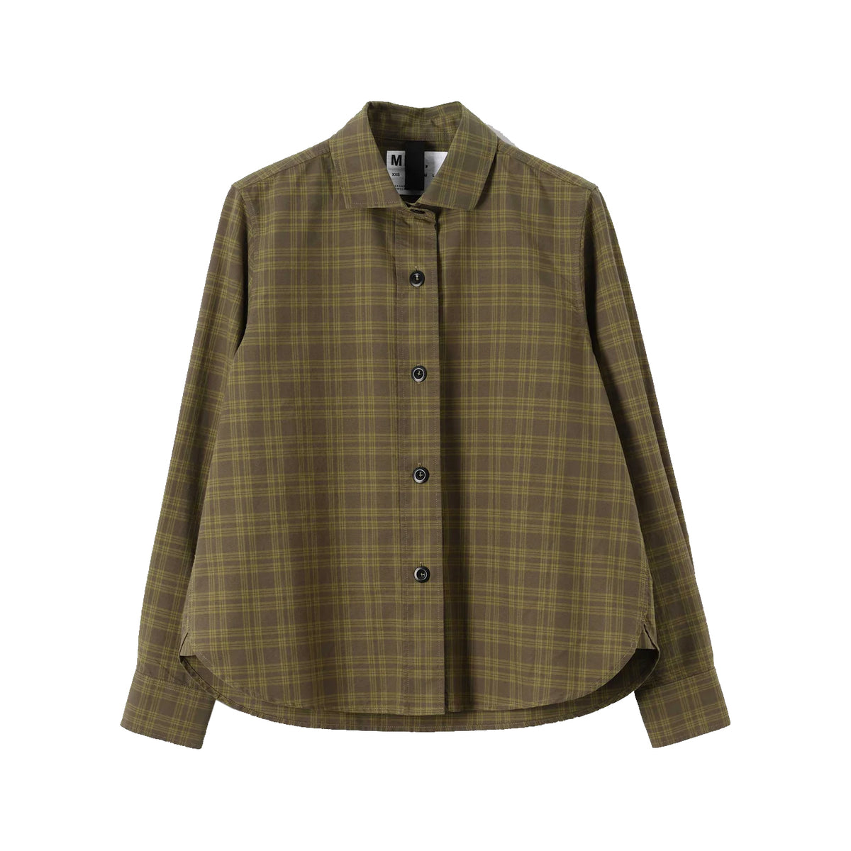 TONAL COTTON CHECK SHIRT - KHAKI/CUMIN