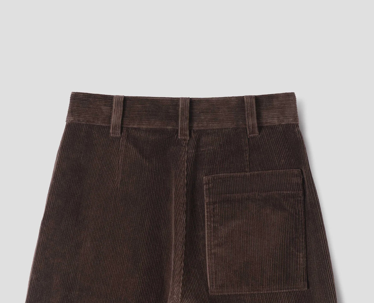 UTILITY TROUSERS 8 WALE COTTON CORDUROY - CHESTNUT