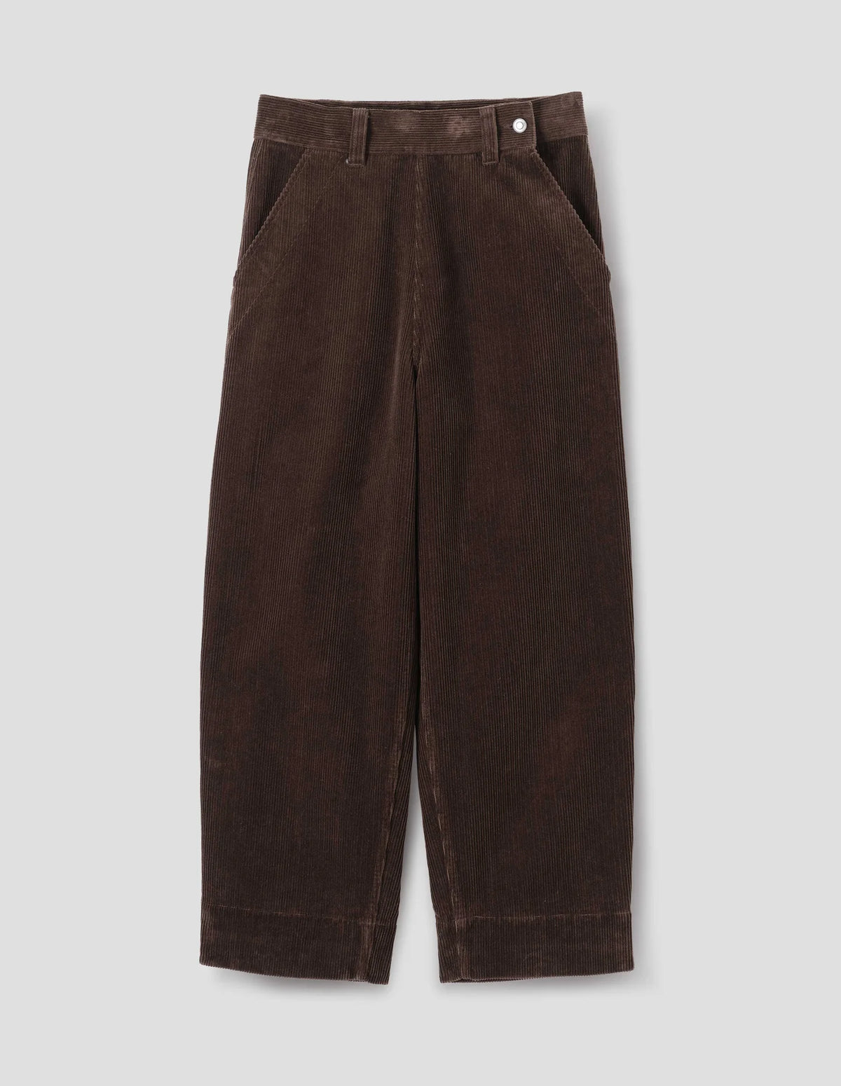 UTILITY TROUSERS 8 WALE COTTON CORDUROY - CHESTNUT