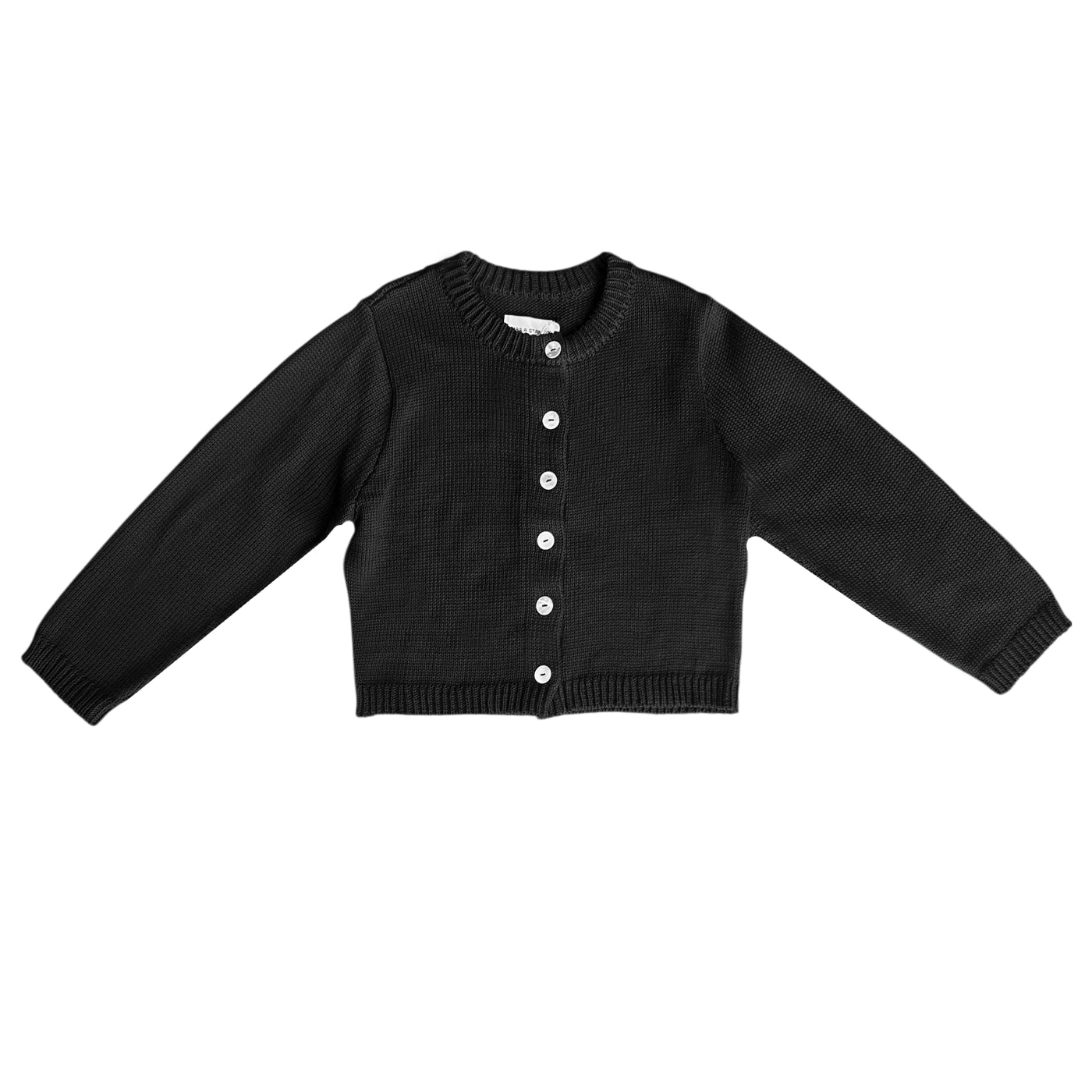 CHUNKY COTTON CARDI - NOIR