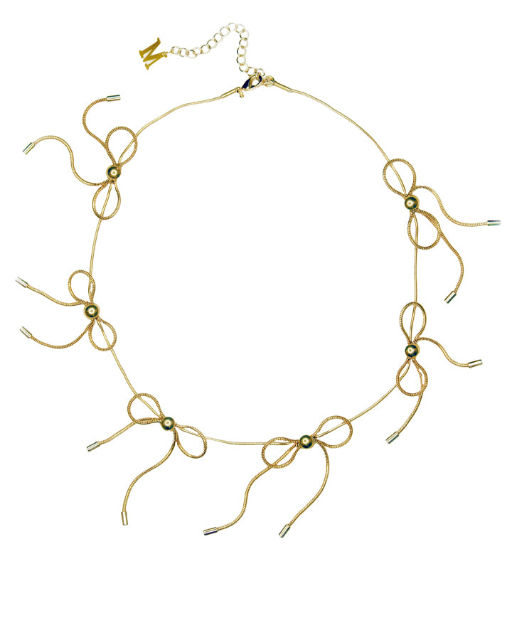 BOW NECKLACE - GOLD