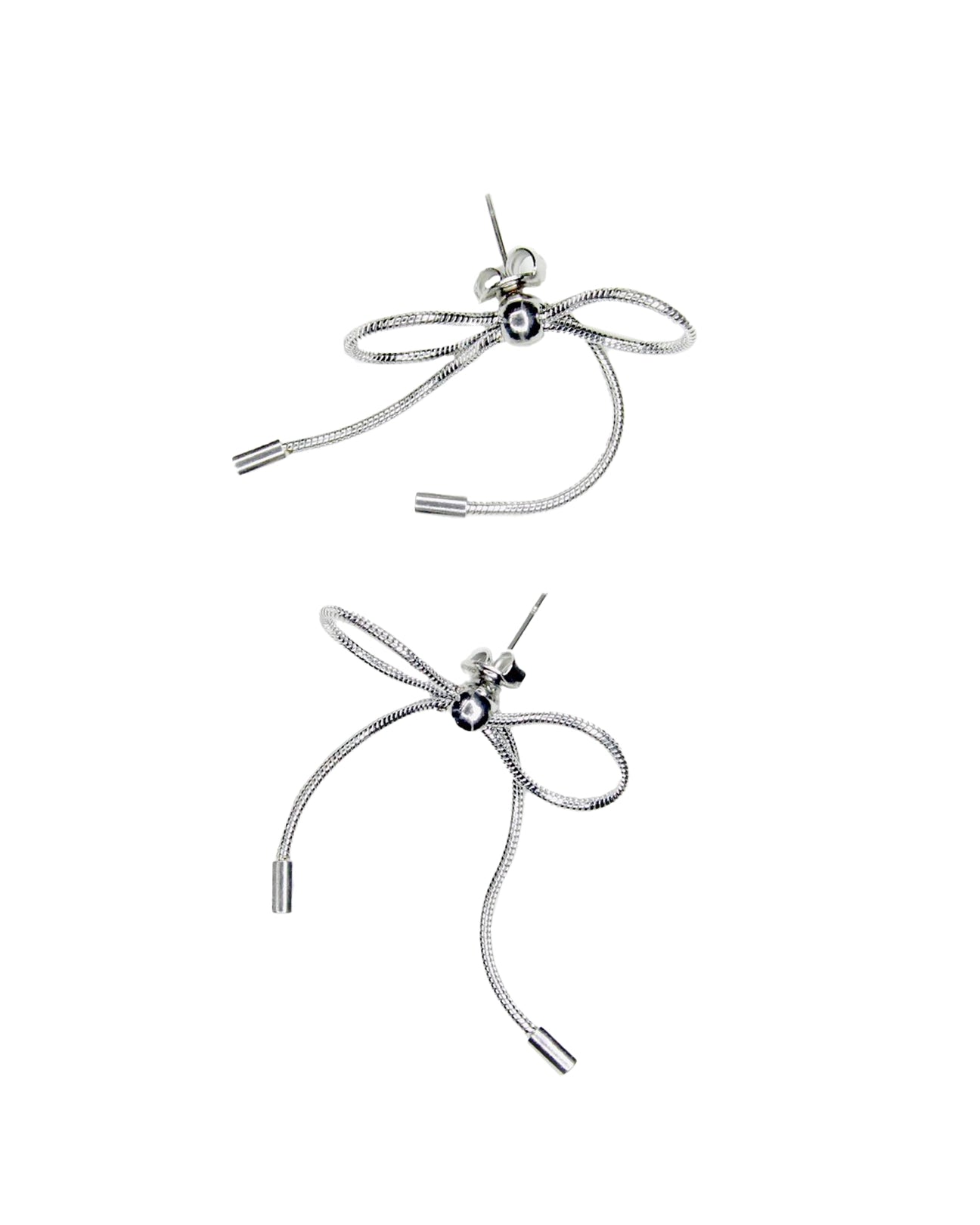 BOW EARRINGS - STAINLESS STEEL