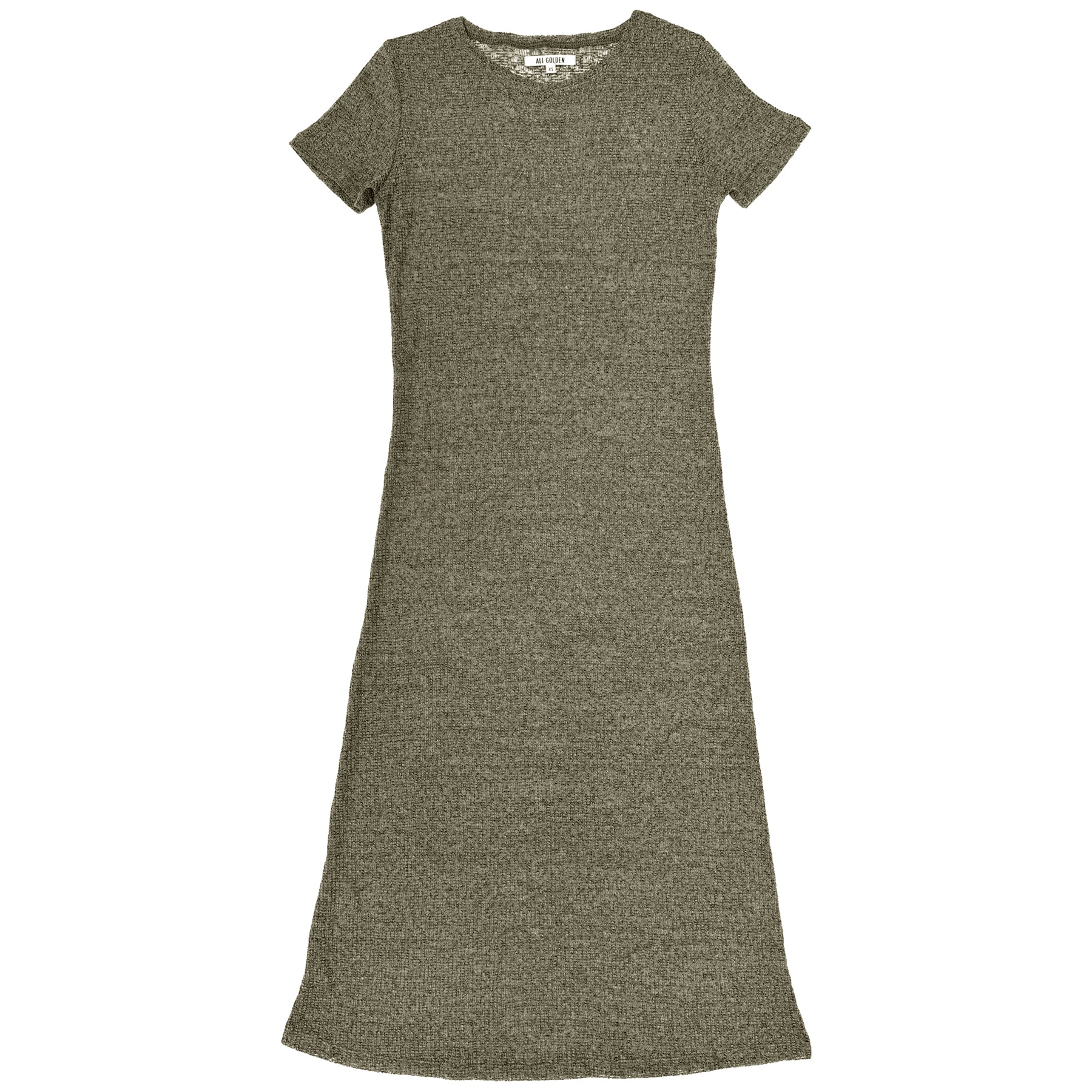 T-SHIRT DRESS - OLIVE MELANGE