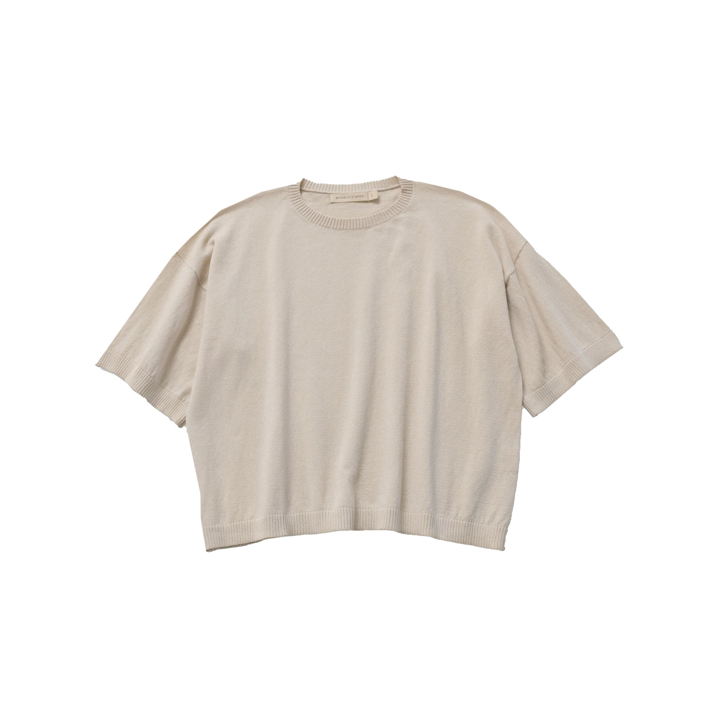 EXTRA FINE KNIT TEE - CREAM