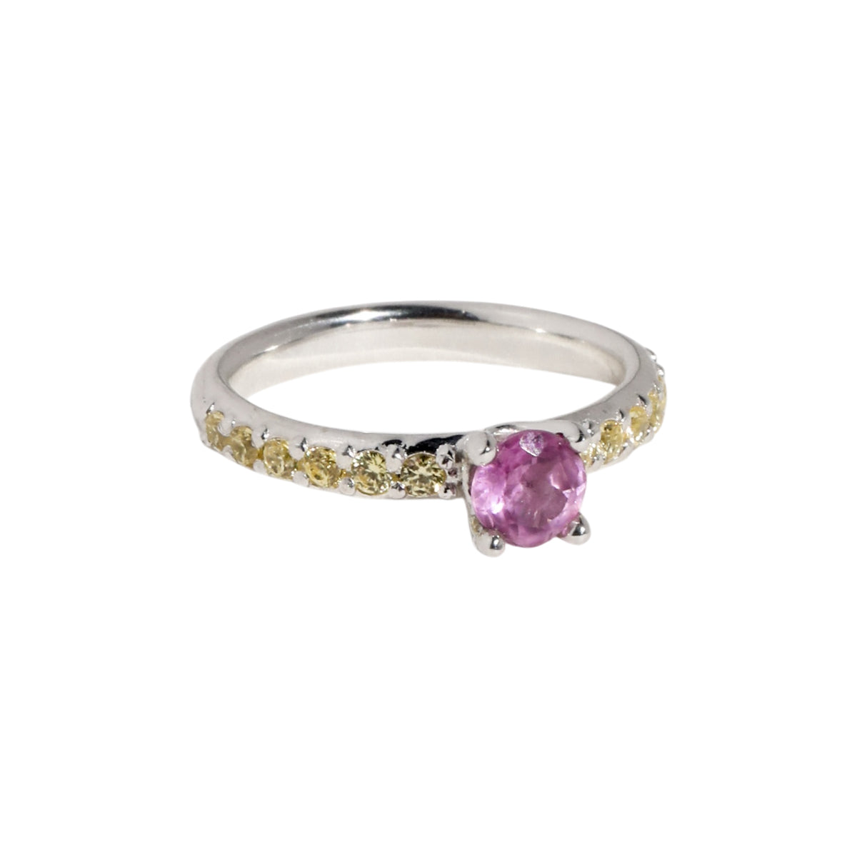 PRINCESS PAVE RING - ROSE/YELLOW
